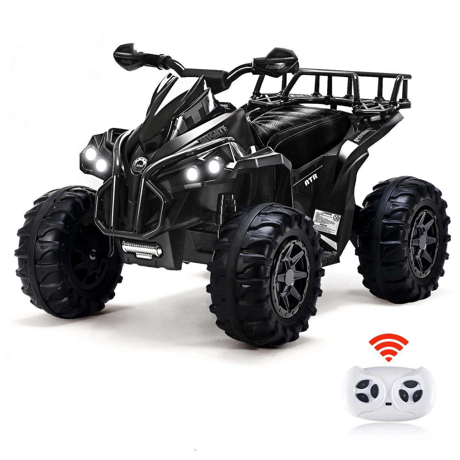 Remote Control Four Wheeler for Kids with Music LED USB Electric Ride-on Toy
