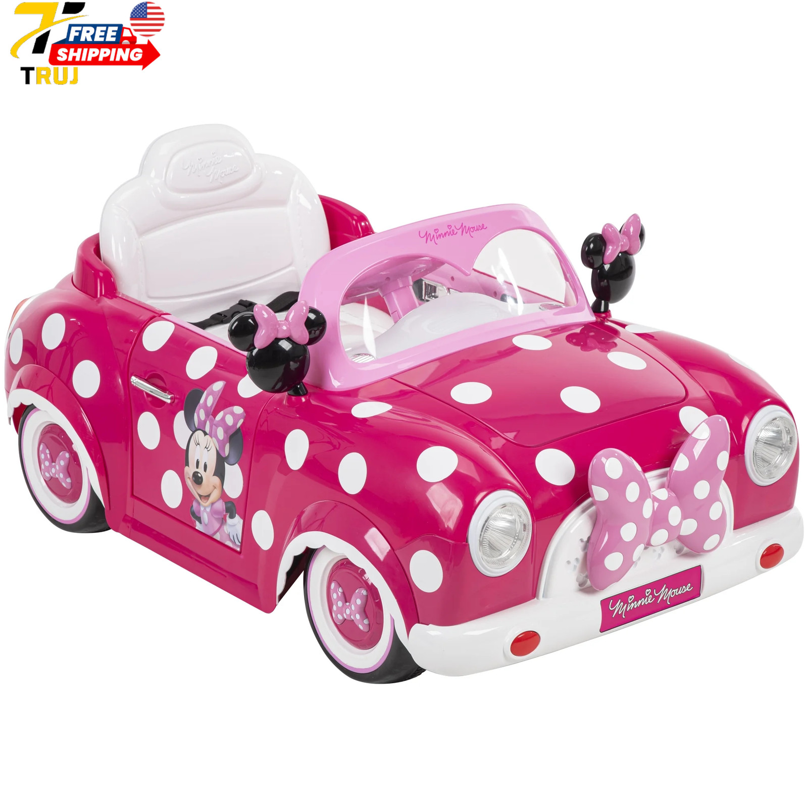 Minnie Mouse Convertible Car 6 Volts Electric Ride-on For Children Ages 3+ Years