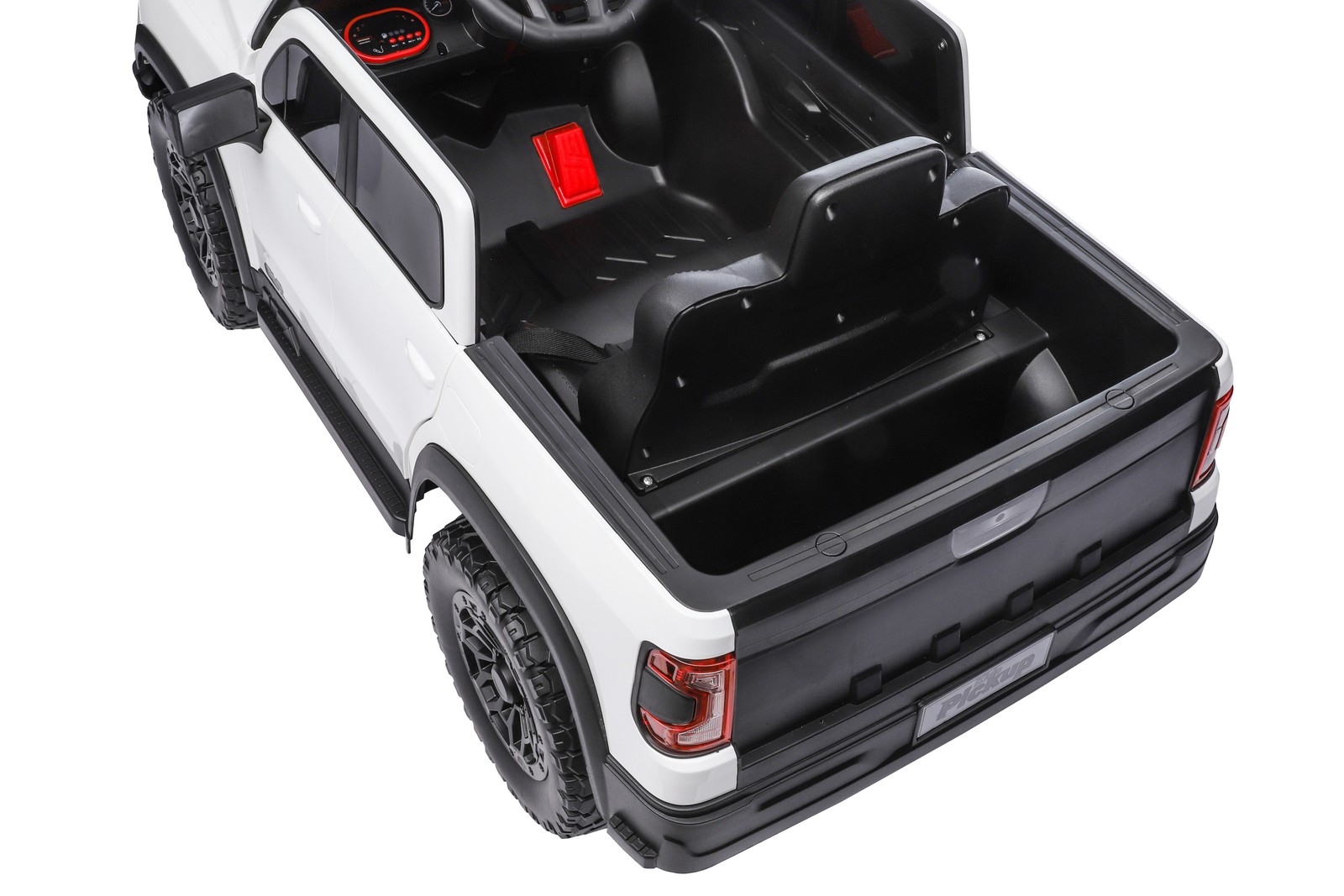 12V Kids Ride-On Car Remote Control, 4-Wheel Shock Absorption 3-6 Years White