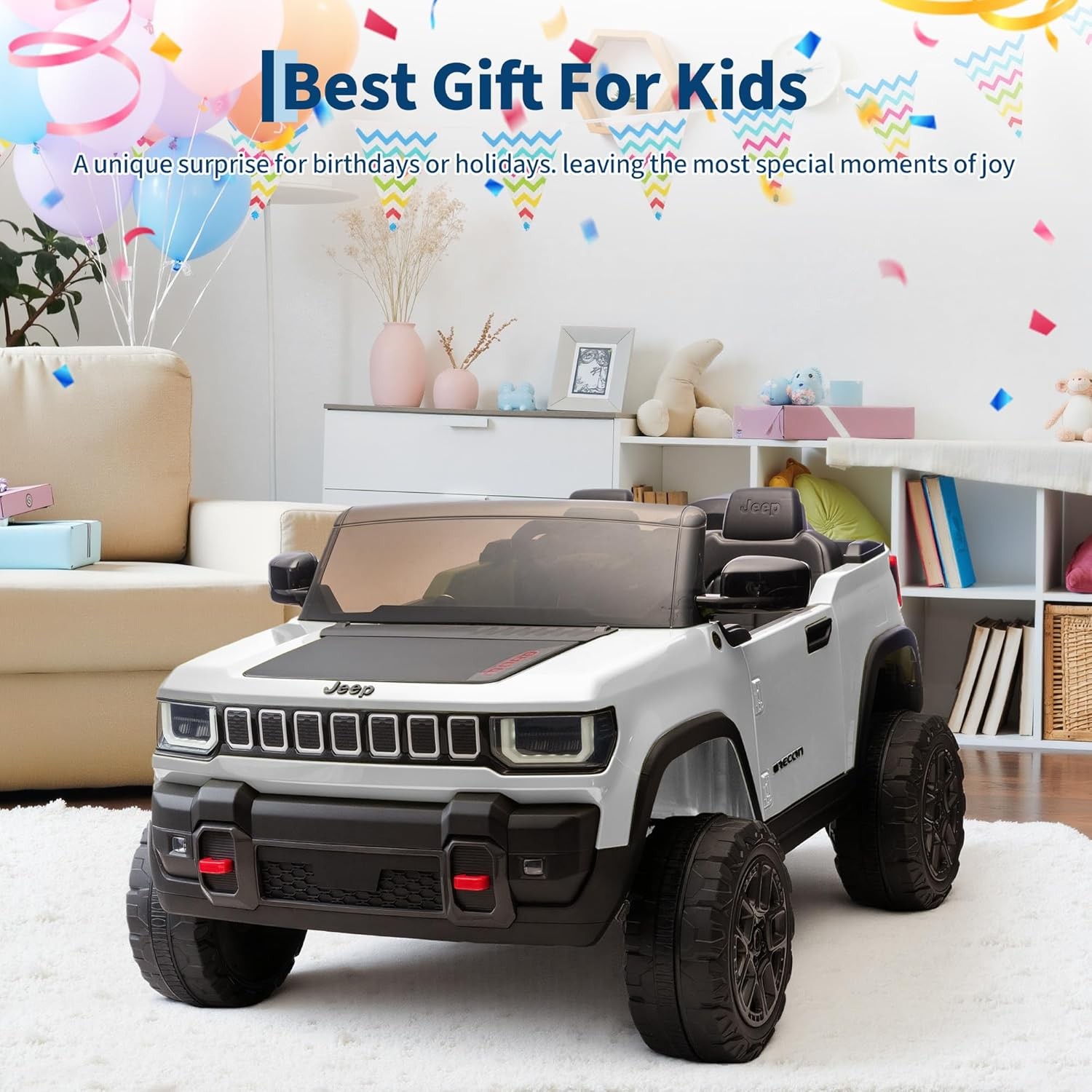 24V 2 Seater Kids Ride on Car Electric Truck Toys for Big Kids Ages 3-8