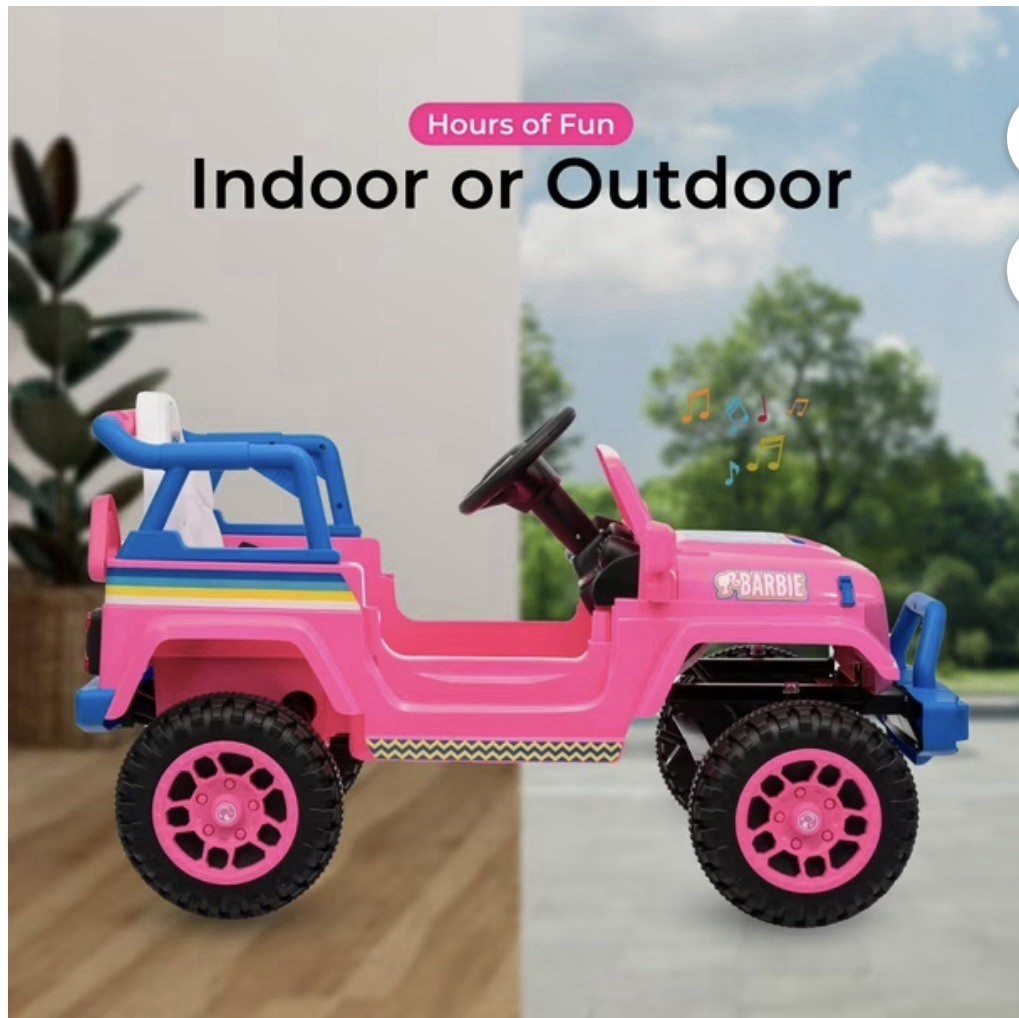 Licensed 12V 1-Seater Rugged Kids Ride-On -Barbie
