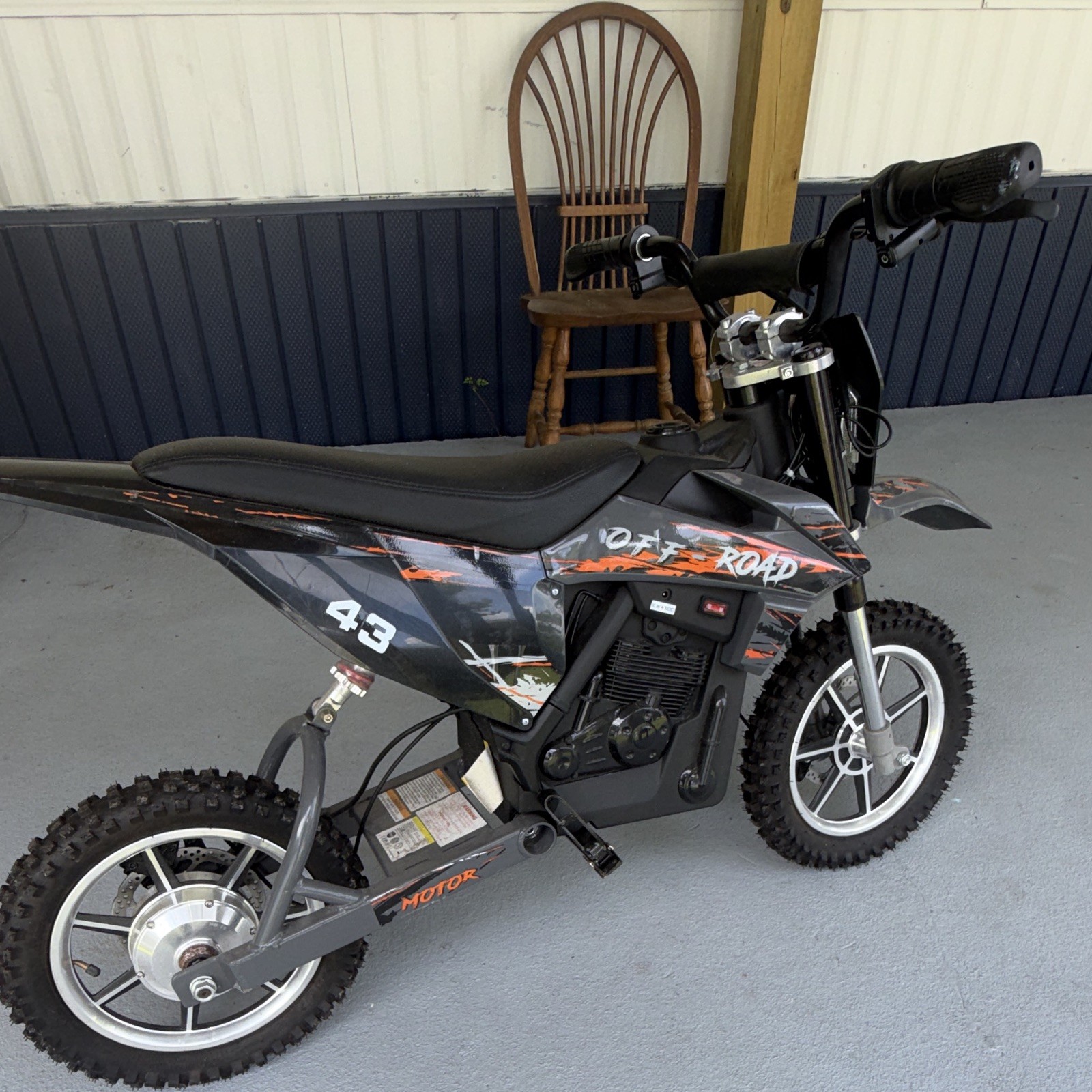 Kids Off-Road Battery Powered Electric Ride-On Mini Dirt Bike Black MPN 43