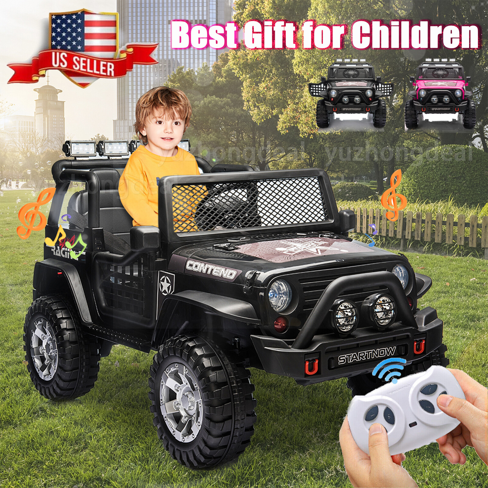 12V Kids Ride on Car Jeep Electric Vehicle Truck w/ Remote Control MP3 LED
