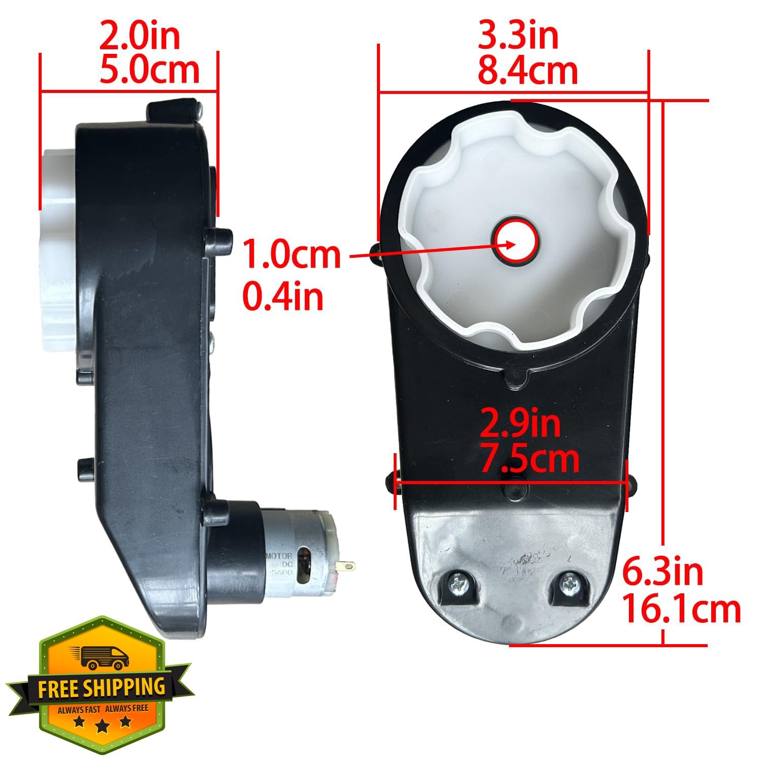 JRRXM 12V NO.3 Steering Wheel Motor Gearbox Ride Toy