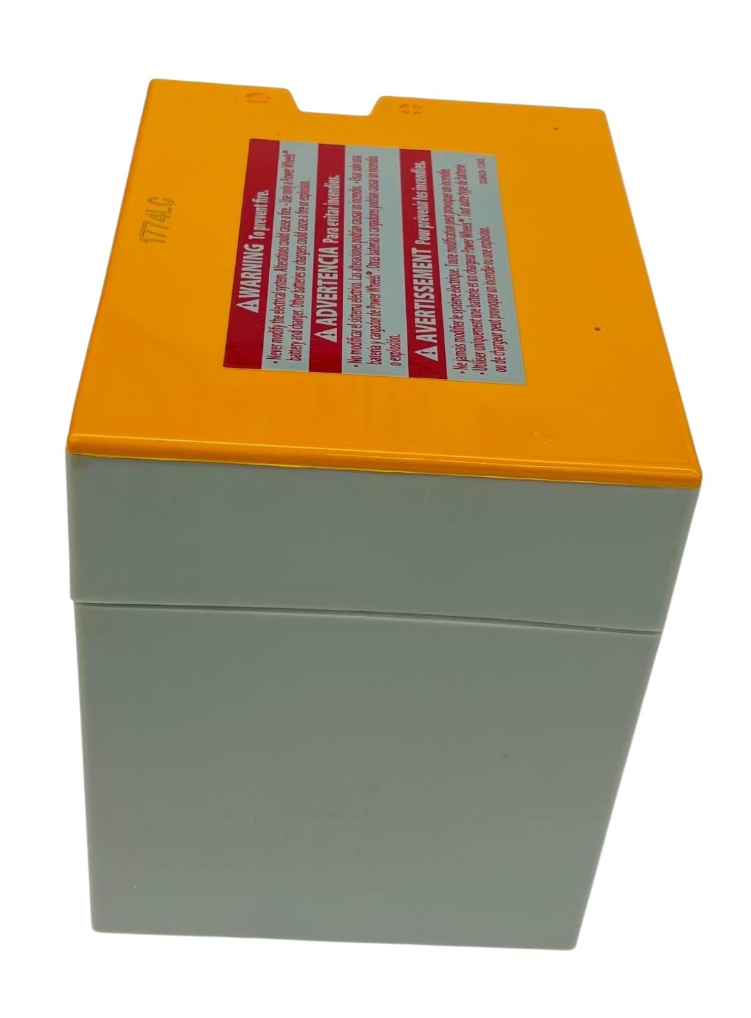 Fisher Price, Power Wheels, Gray Battery with Orange Top, 12 volt, 00801-1661