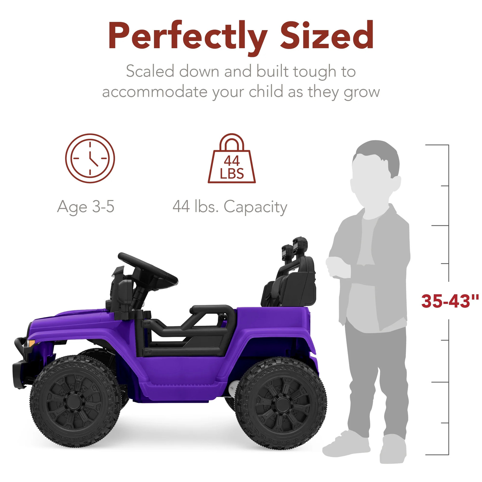 6V Kids Ride-On Truck Car W/ Parent Remote Control, 4-Wheel Suspension, LED Ligh