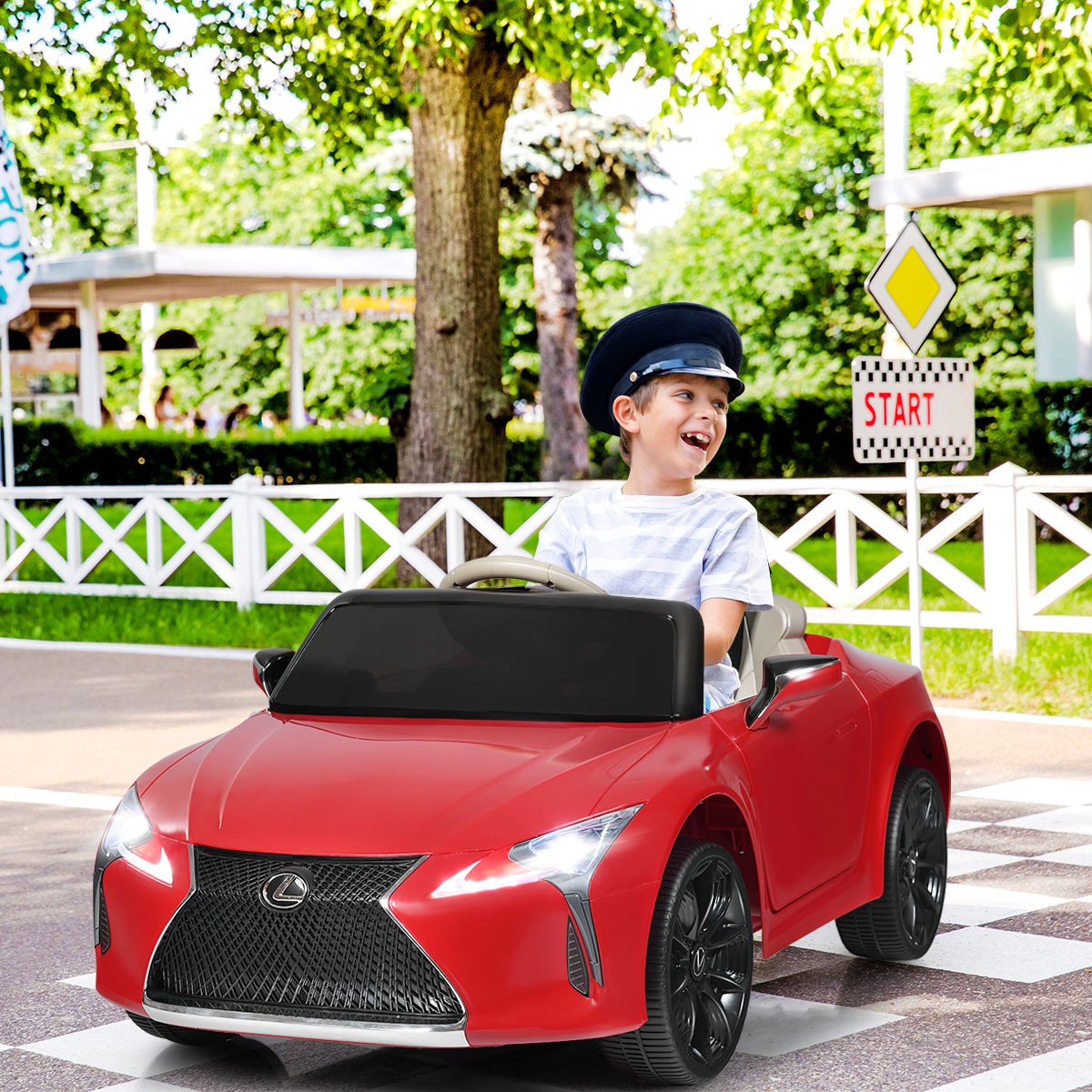Topbuy Lexus Licensed Electric Kids Ride on Car with Remote Control Red