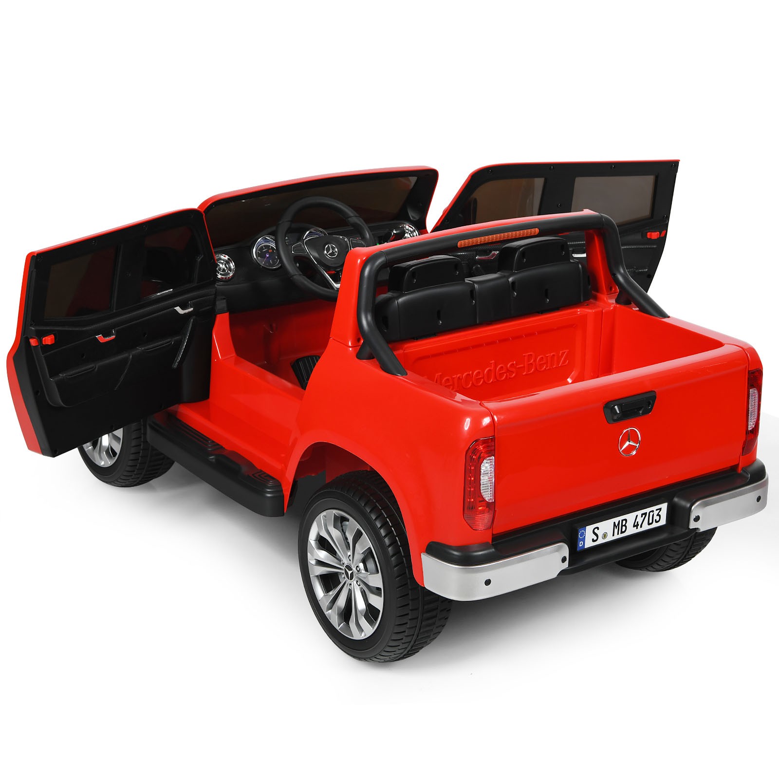 2-Seater 12V Kids Ride On Car Mercedes Benz Licensed X Class RC W/ Trunk Red