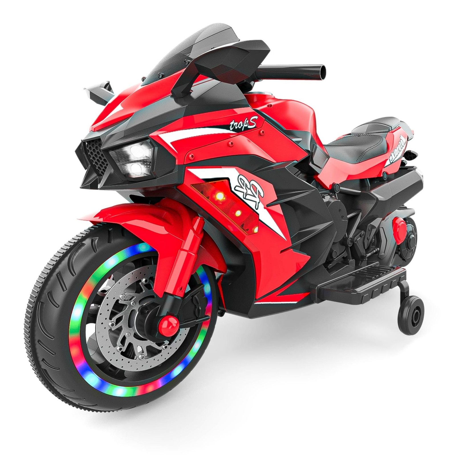 12V Kids Electric Motorcycle LED Lights Ride On Toy Bike 2 Wheels Birthday Gift