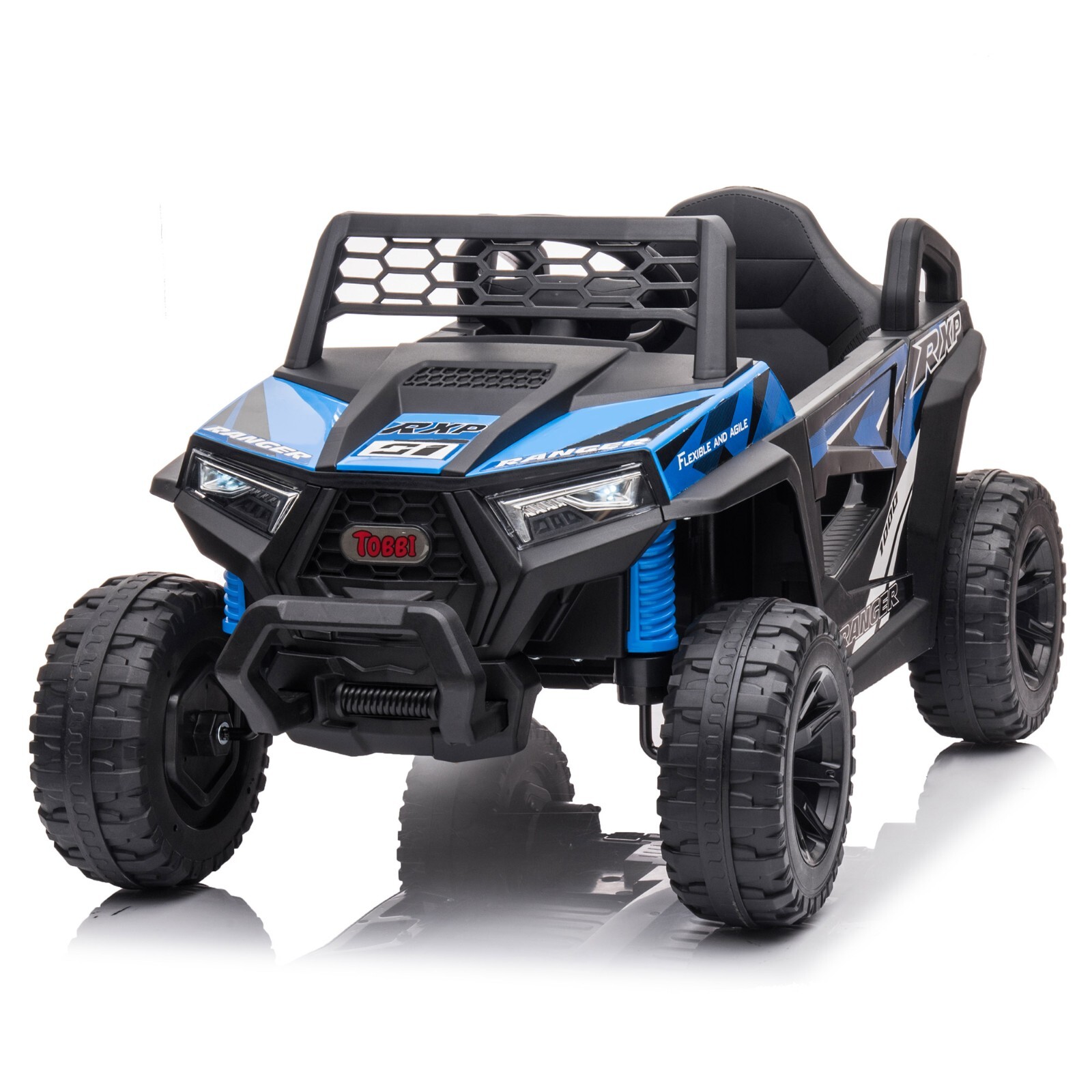 TOBBI 12V Kids Ride on Car, Electric Off-Road UTV Truck w/Headlights Music Horn