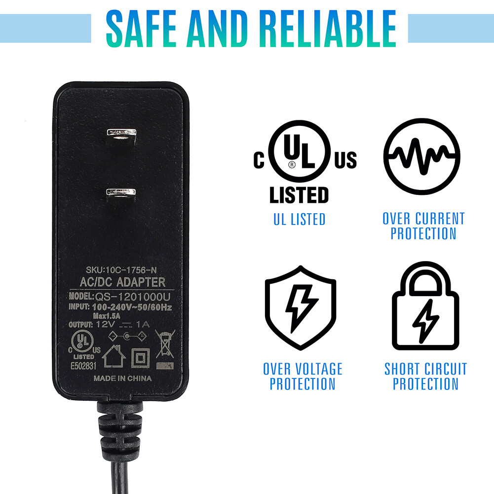 12-Volt Charger for Power Wheels Gray Battery and Orange Top Battery 00801-1778
