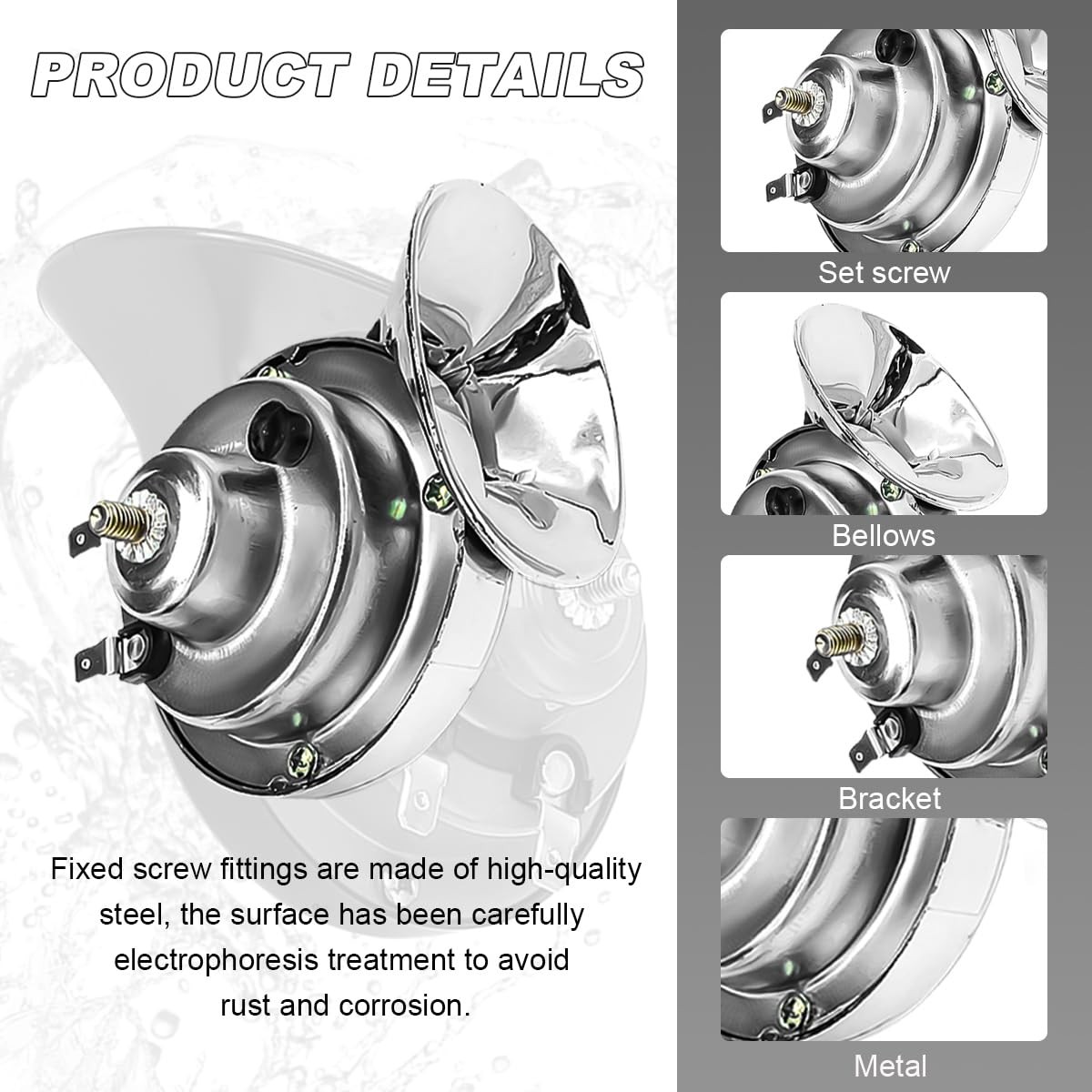 300DB Super Loud Train Horn 12V Waterproof Air Horns Replacement Kit