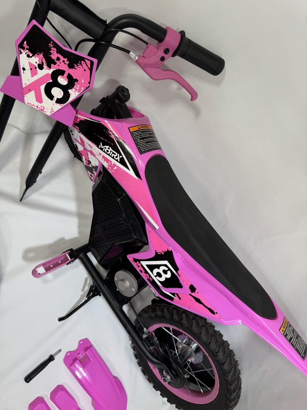 Kid’s 12V M8TRX Electric-Powered Mini Dirt Bike, Ride-On Toy, Ages 5+ NO BATTERY