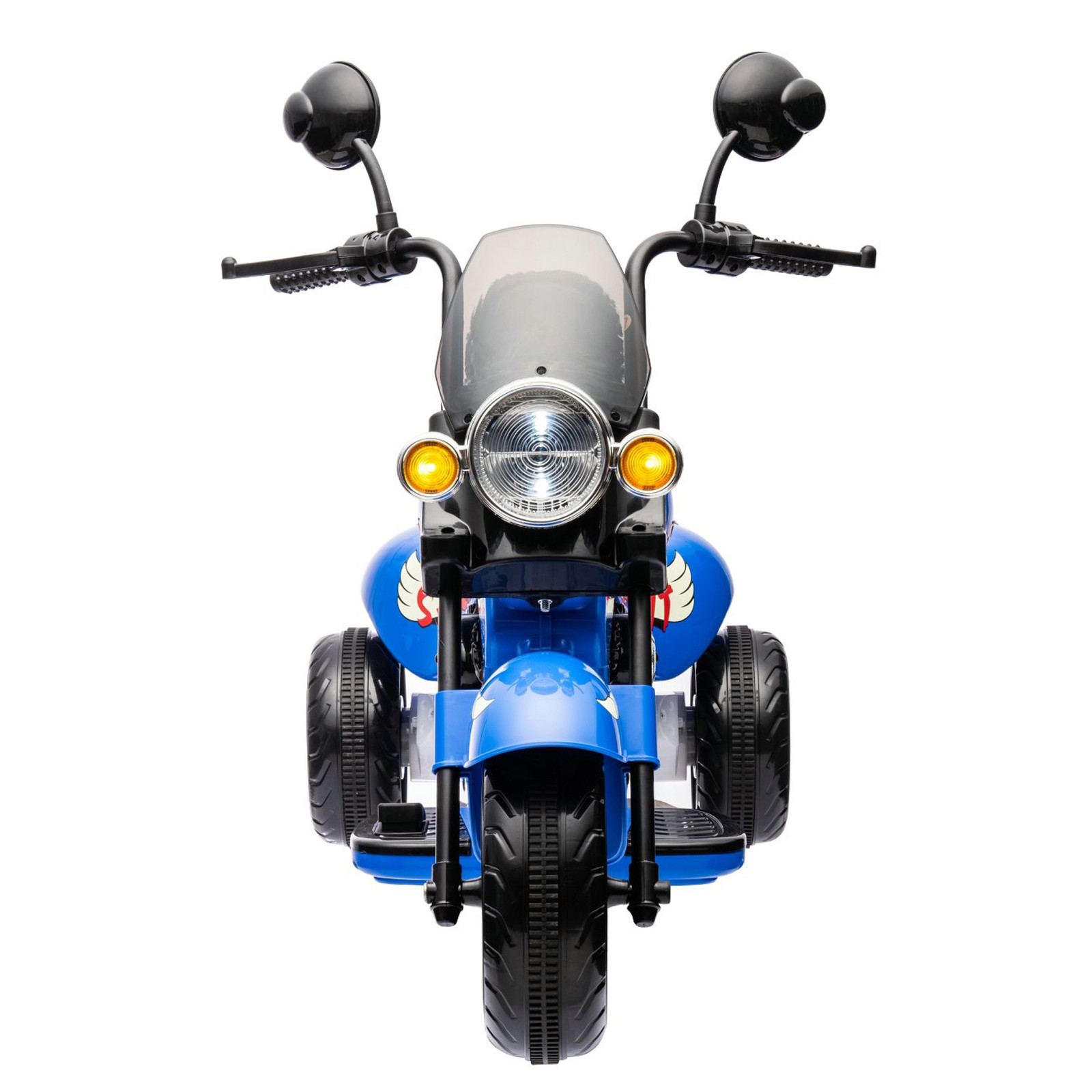 12V Freddo Kids Cruiser Ride On Motorcycle Electric Chopper Toy Trike Blue Car