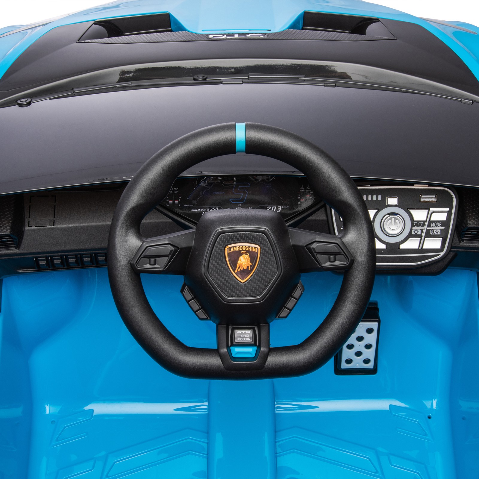 Lamborghini Huracan Sto 24V Electric Kids Ride On Car Drift Feature LED Lights