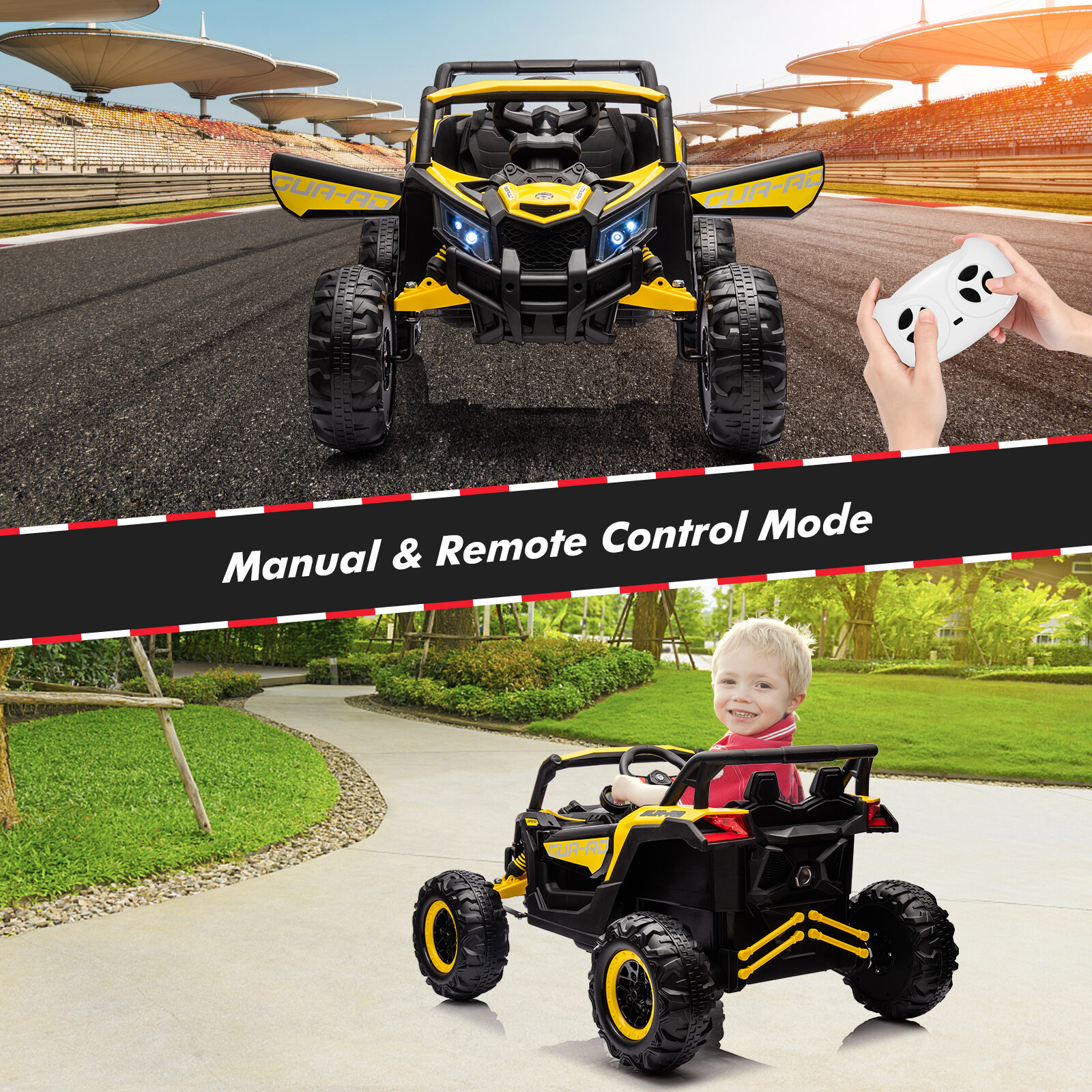 24V Kids Ride On UTV Car, Battery Powered Electric Vehicles With Remote Control