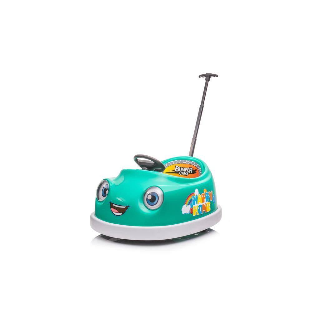 12-Volt Dual Bumper Car for Kids 1-6 Years Old Electric Car W/Pushrod Dinner Pla