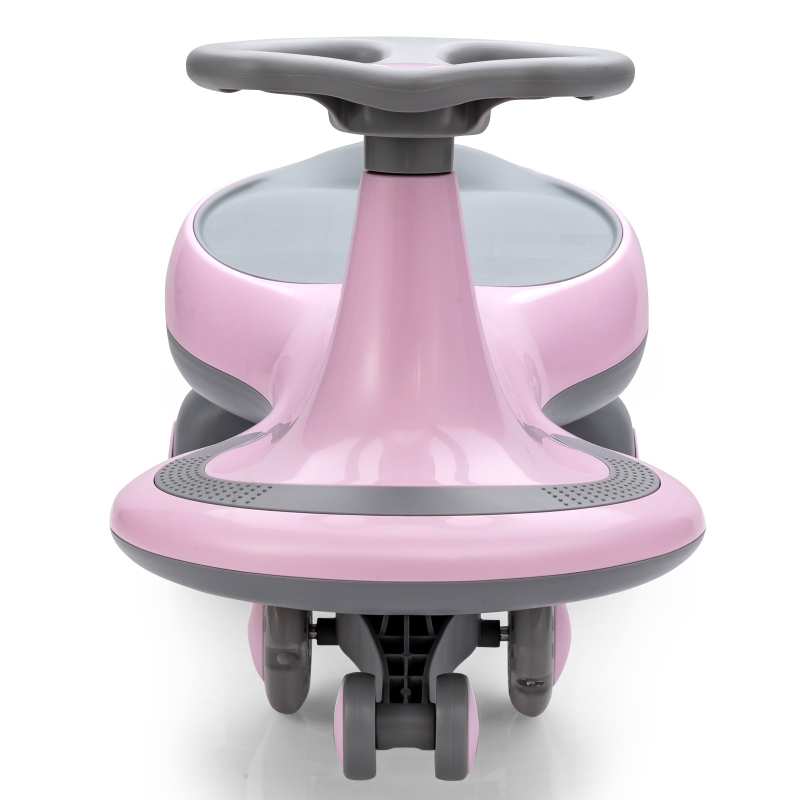 Babyjoy Wiggle Car Ride-on Toy w/ Flashing Wheels for Toddlers & Kids Pink