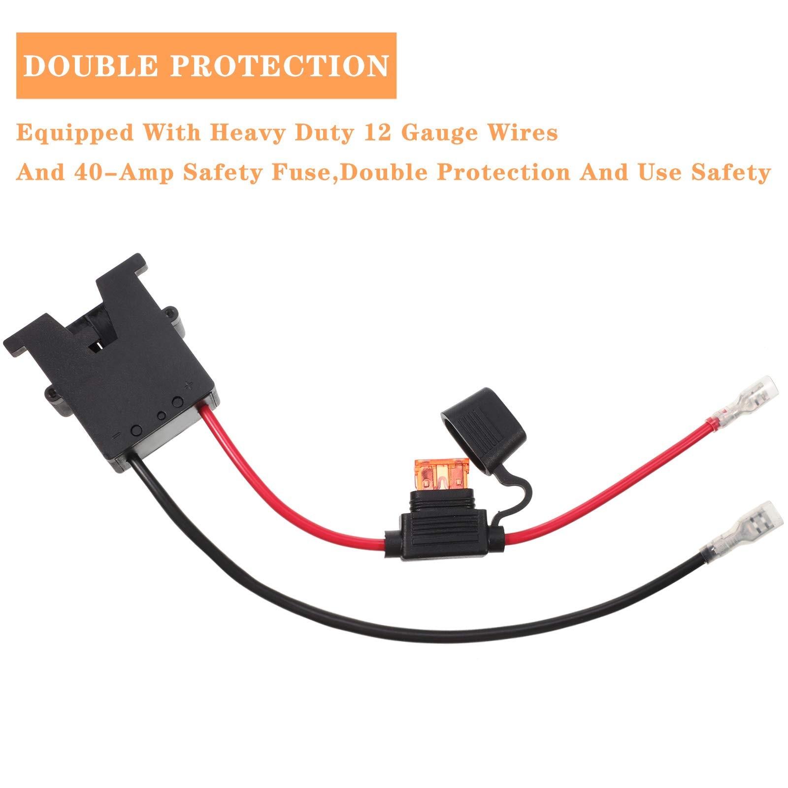 2 Pcs Wire Harness Connector Compatible with 12-Volt SLA Battery Wheels Power…