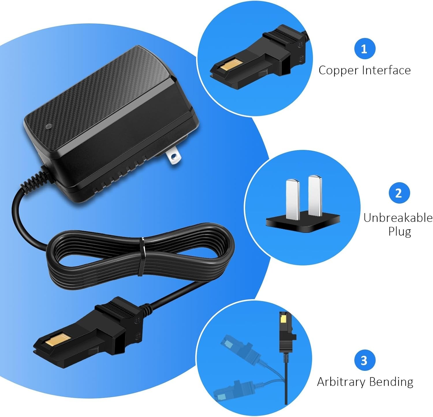 12V Battery Charger for Power Wheels Gray Battery and Orange Top Battery 12V