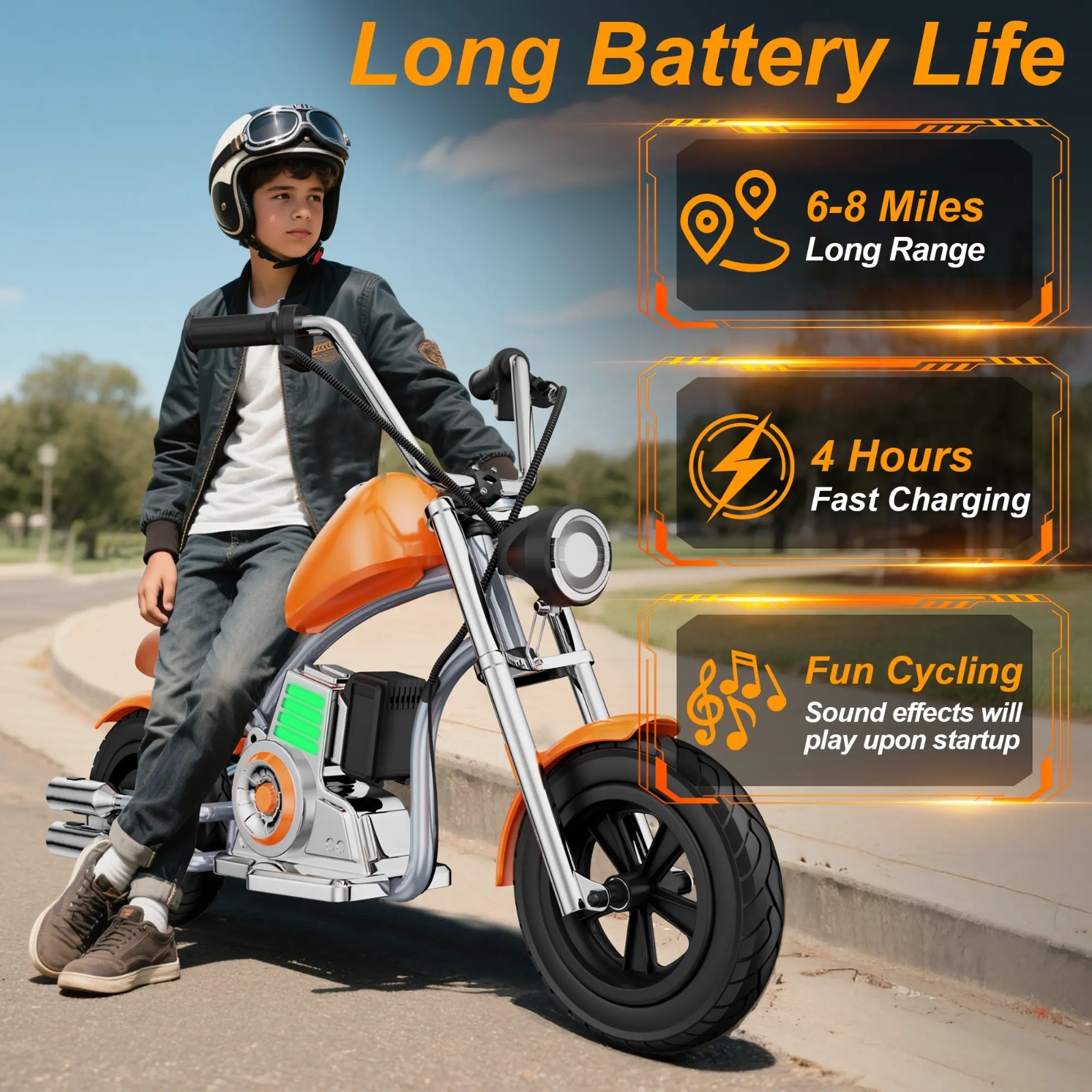 Electric Dirt Bike for Kids Ages 3-10, 12inch Electric Motorcycle 10Miles Range