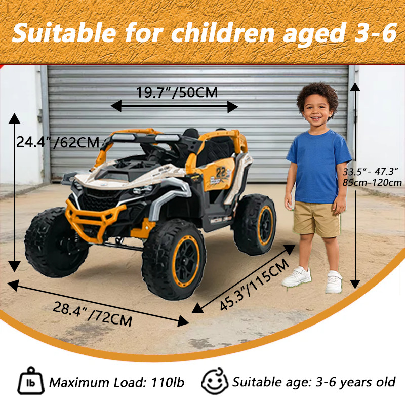 12V Ride on Car Kids UTV 2 Seater Electric Truck Vehicle Toy with Remote Music