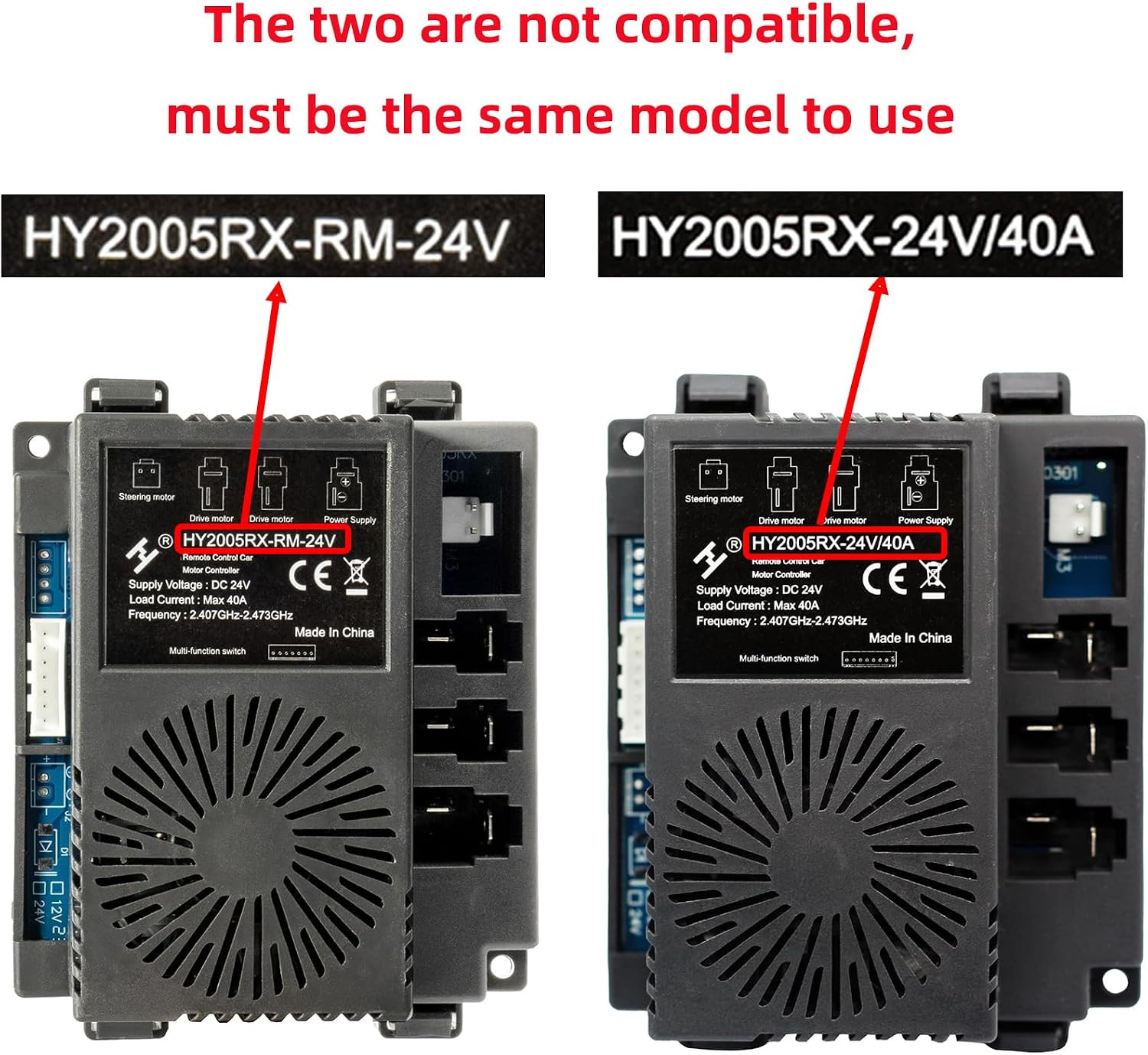 Hy2005Rx-2-24V,Hy2005Rx-24V/40A Mainboard Receiver Kids Powered Ride on Car