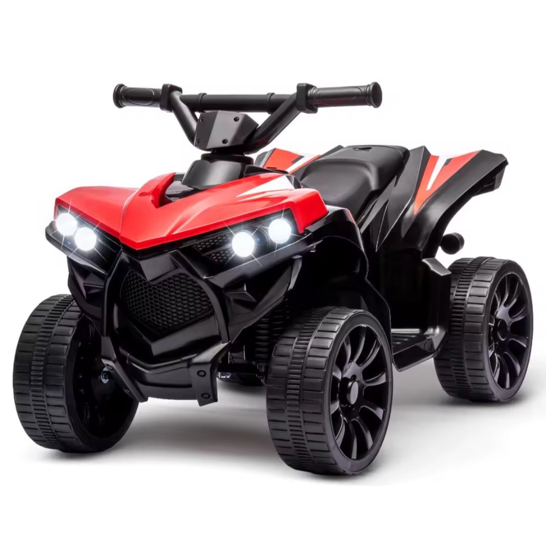 Kids 6V Battery Powered Ride-On Quad Car Toy for Ages 3+ Years