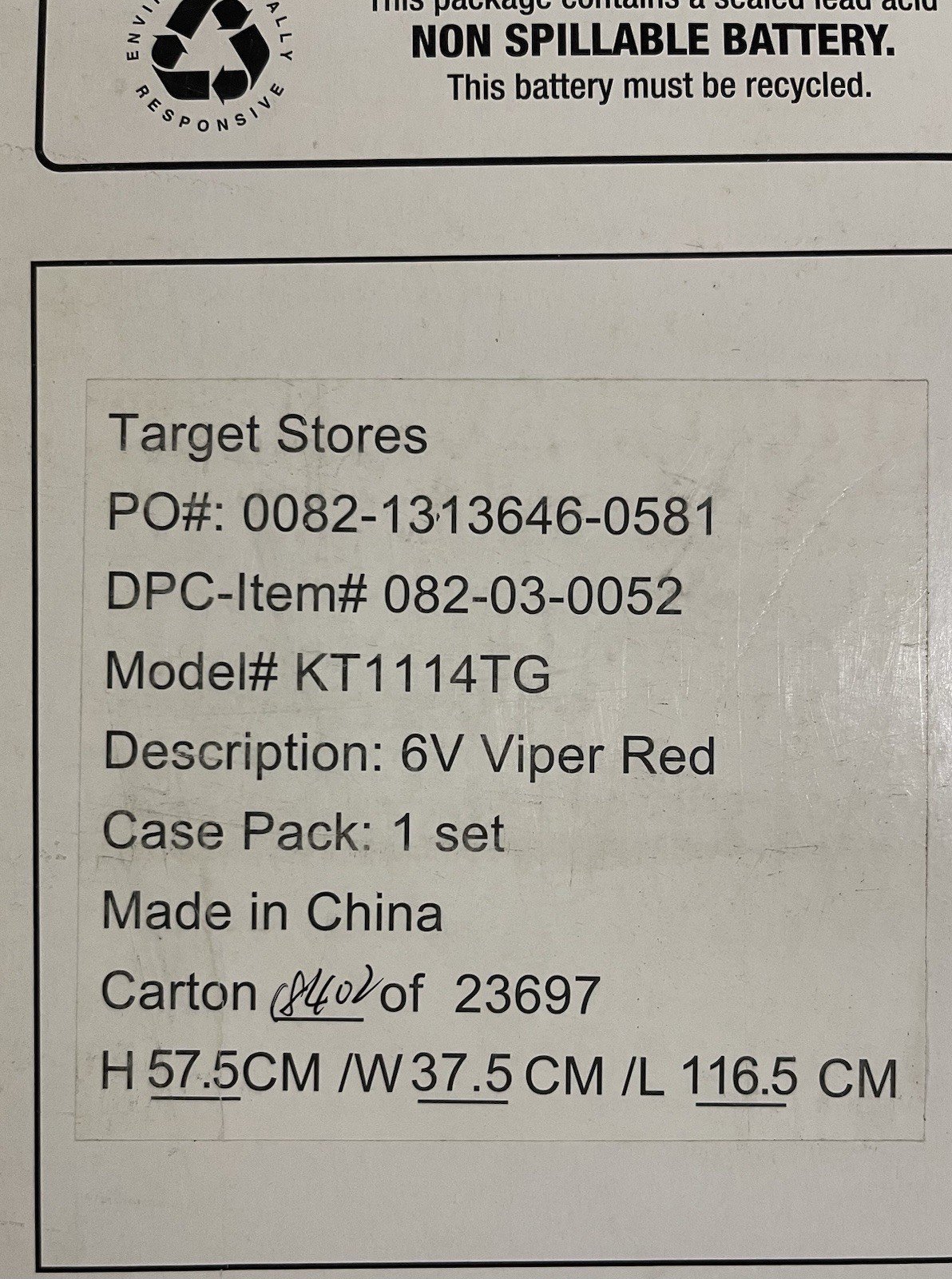 KidTrax 2013 SRT Viper 6 Volt Ride-On Car – Target Exclusive RED Pacific Cycle