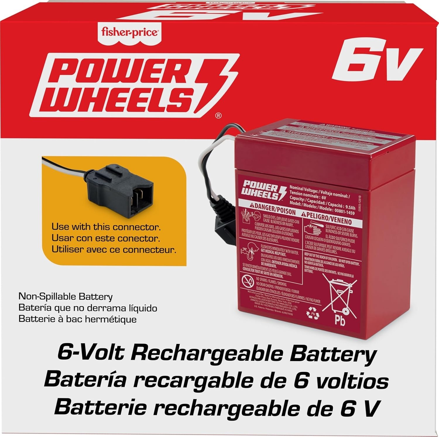 Keep Fun Going with 6V Red Rechargeable Battery for Ride-On Toys – Easy Install