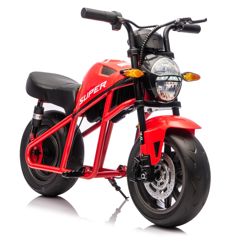 24V300W Kids Electric Motorcycle 14in EVA Wheels Dual Suspension
