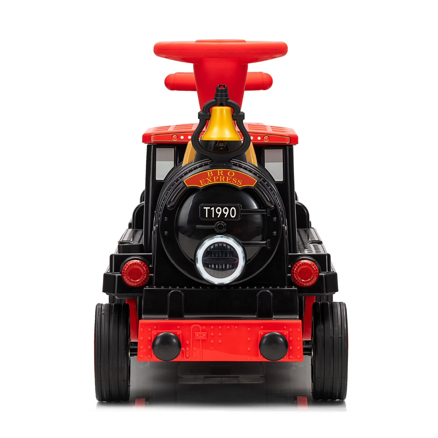 12V Kids Train Ride-On 4 Seats 4 Motors MP3 Player Whistle Headlight Carriages