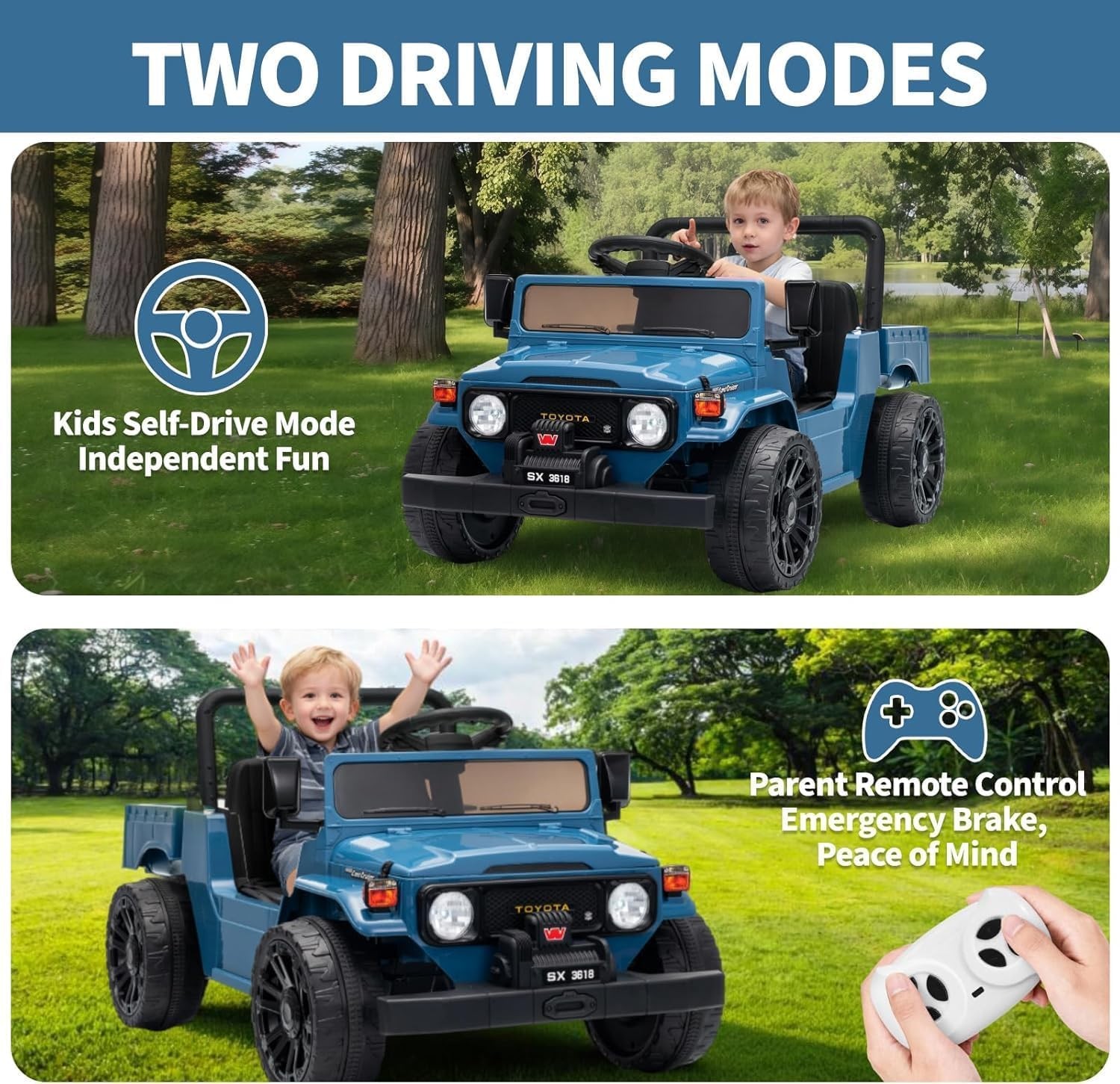 Toyota Licensed 12V Ride on Car,Pickup Truck with Battery Powered,Remote Control