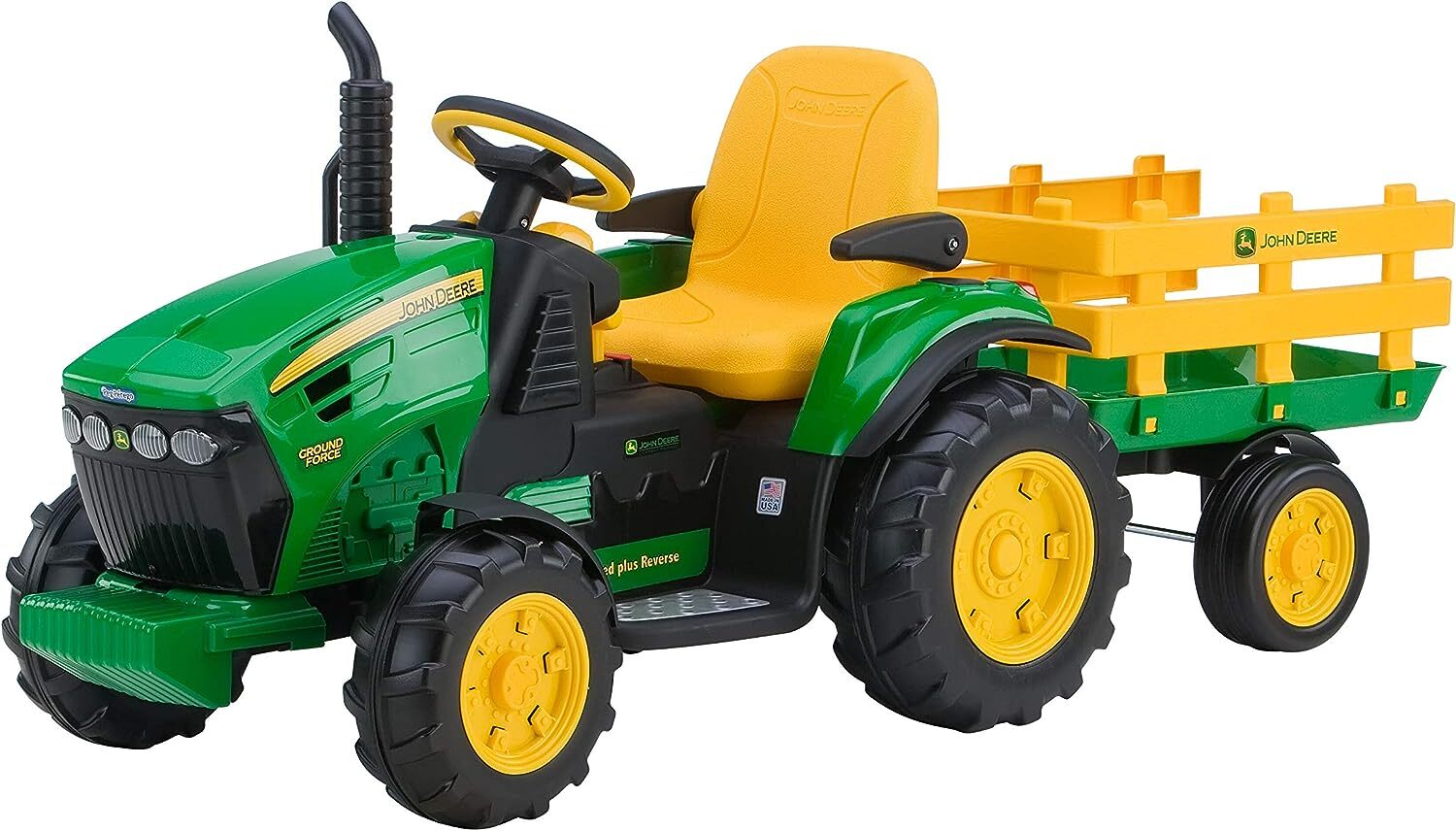 Peg Perego John Deere Ground Force Tractor with Trailer