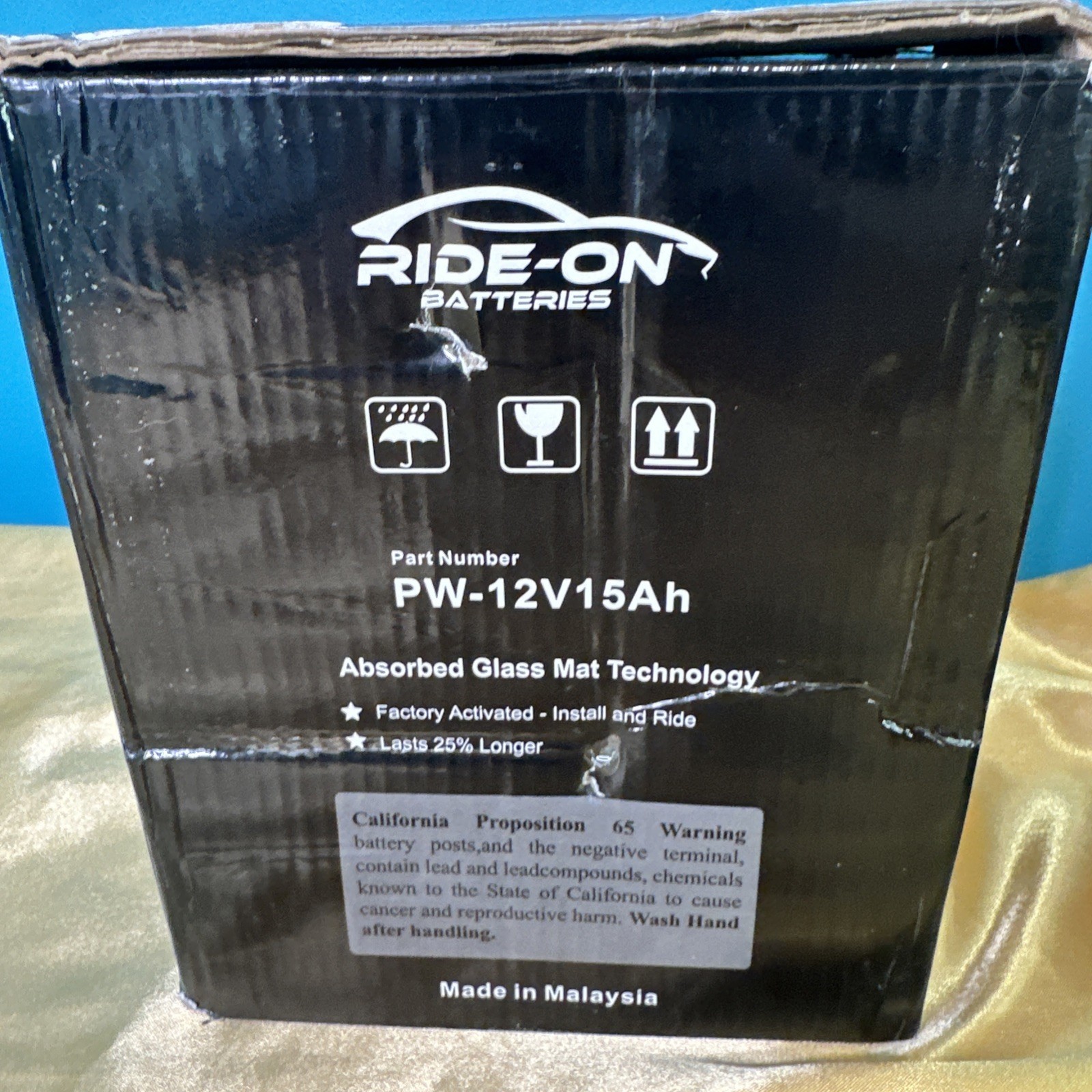 PW-12V15Ah 12V 15Ah Battery for Power Wheels Ride-On Toys