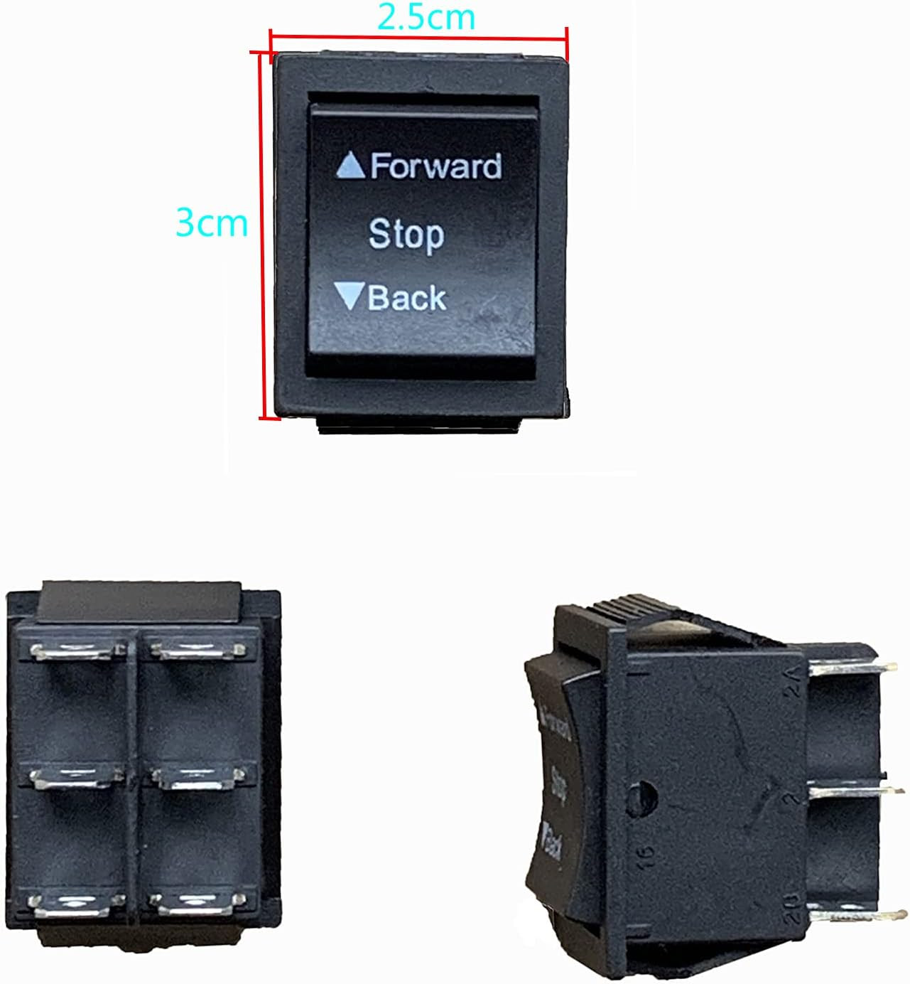 Forward, Stop, Reverse Gear Switch for Children Electric Powered 4 Wheel Replace