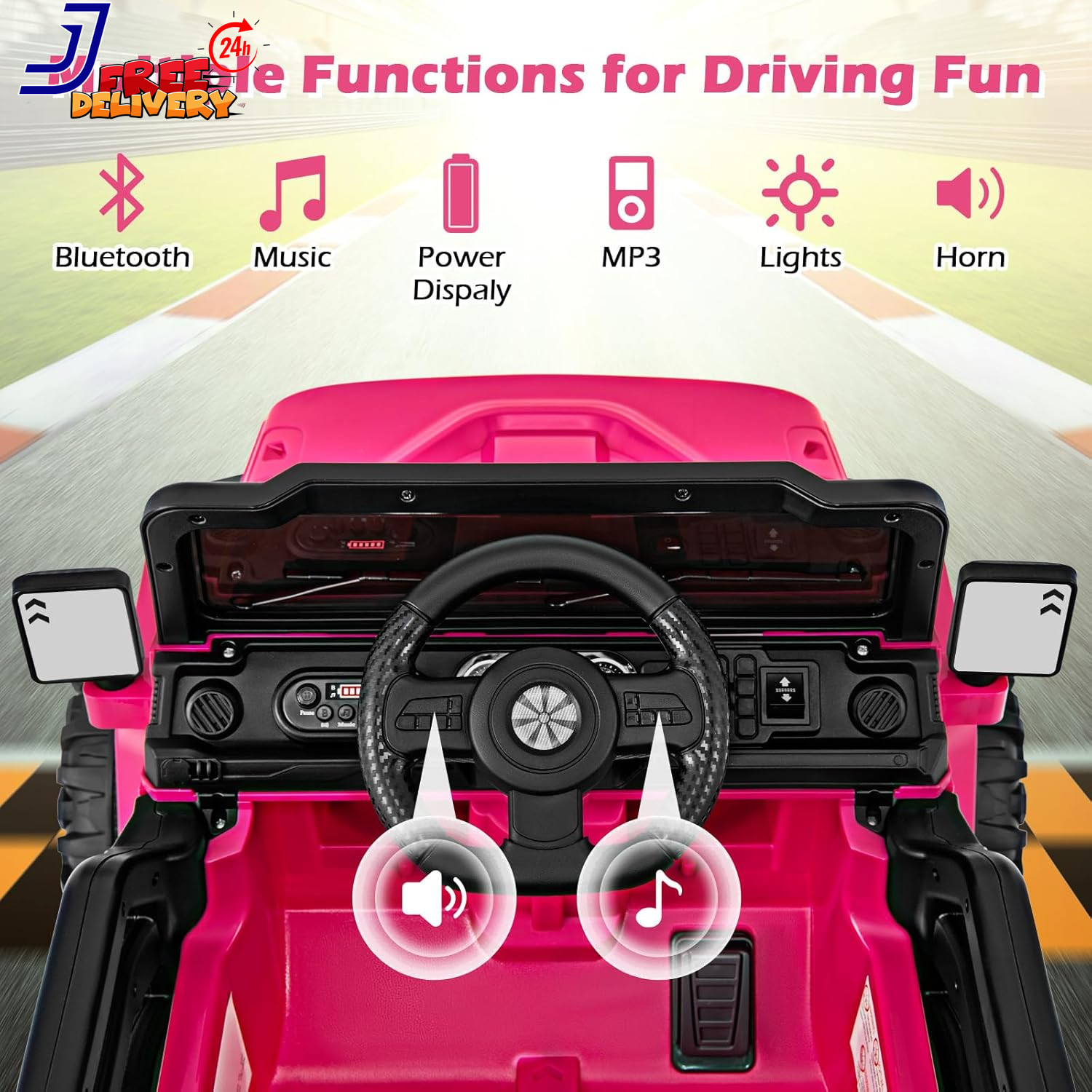 12V Kids Ride on Toy Electric Car Battery Power Wheel Truck w/Remote Control LED