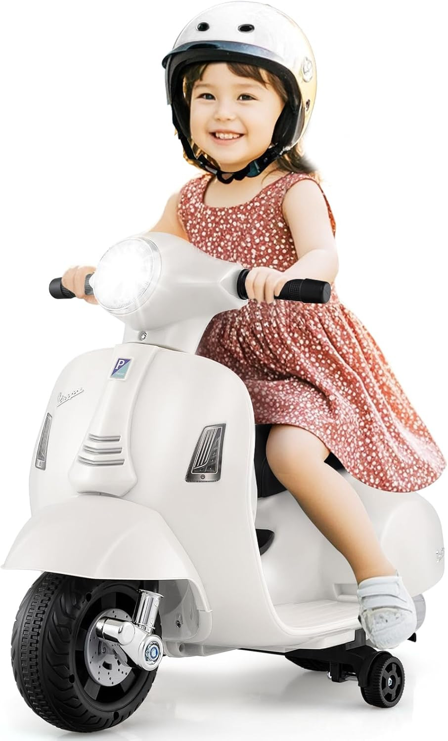 Licensed Vespa Kids Motorcycle by , 6V Battery Powered Motorbike for Toddlers wi