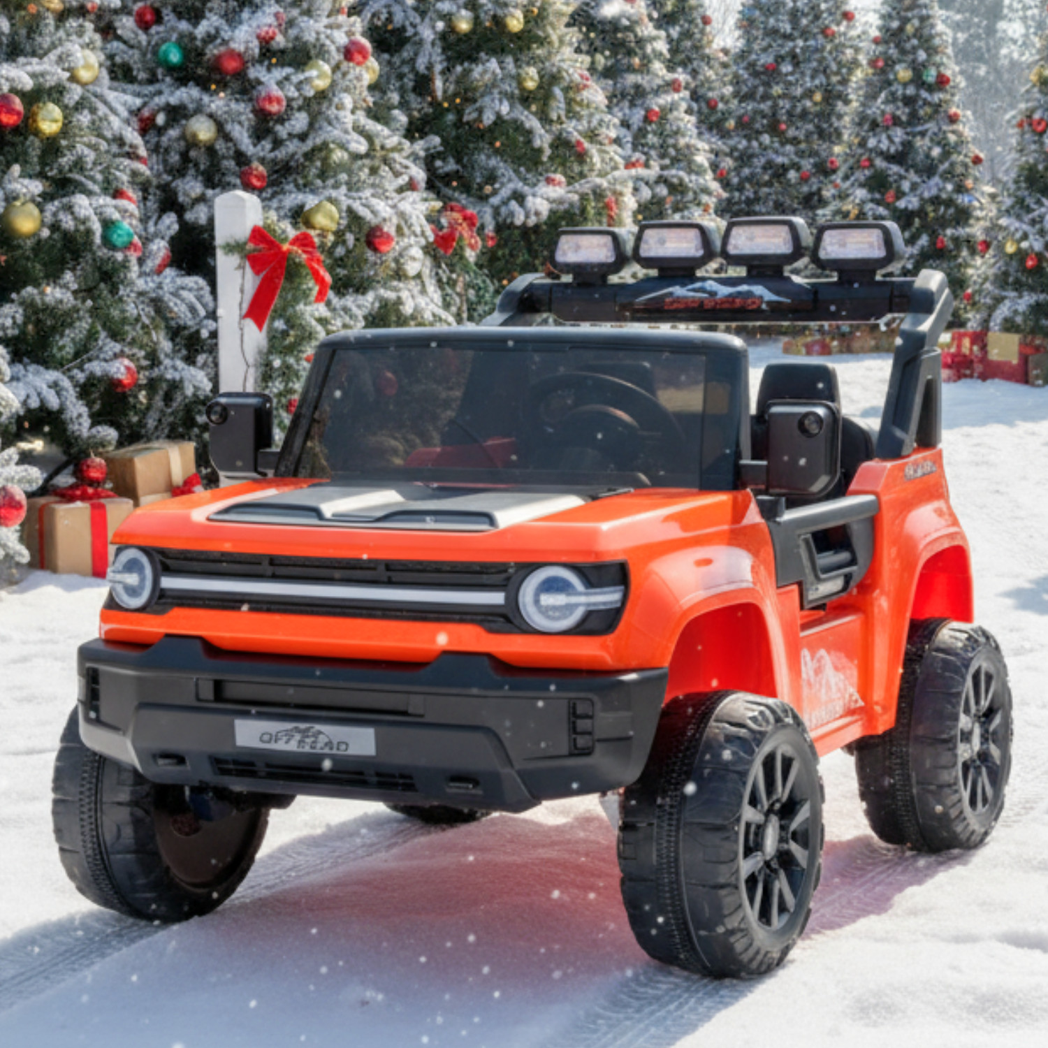 24V 2-Seater Ride on Toys for Kids Electric Car w/Remote Control LED Lights Gift