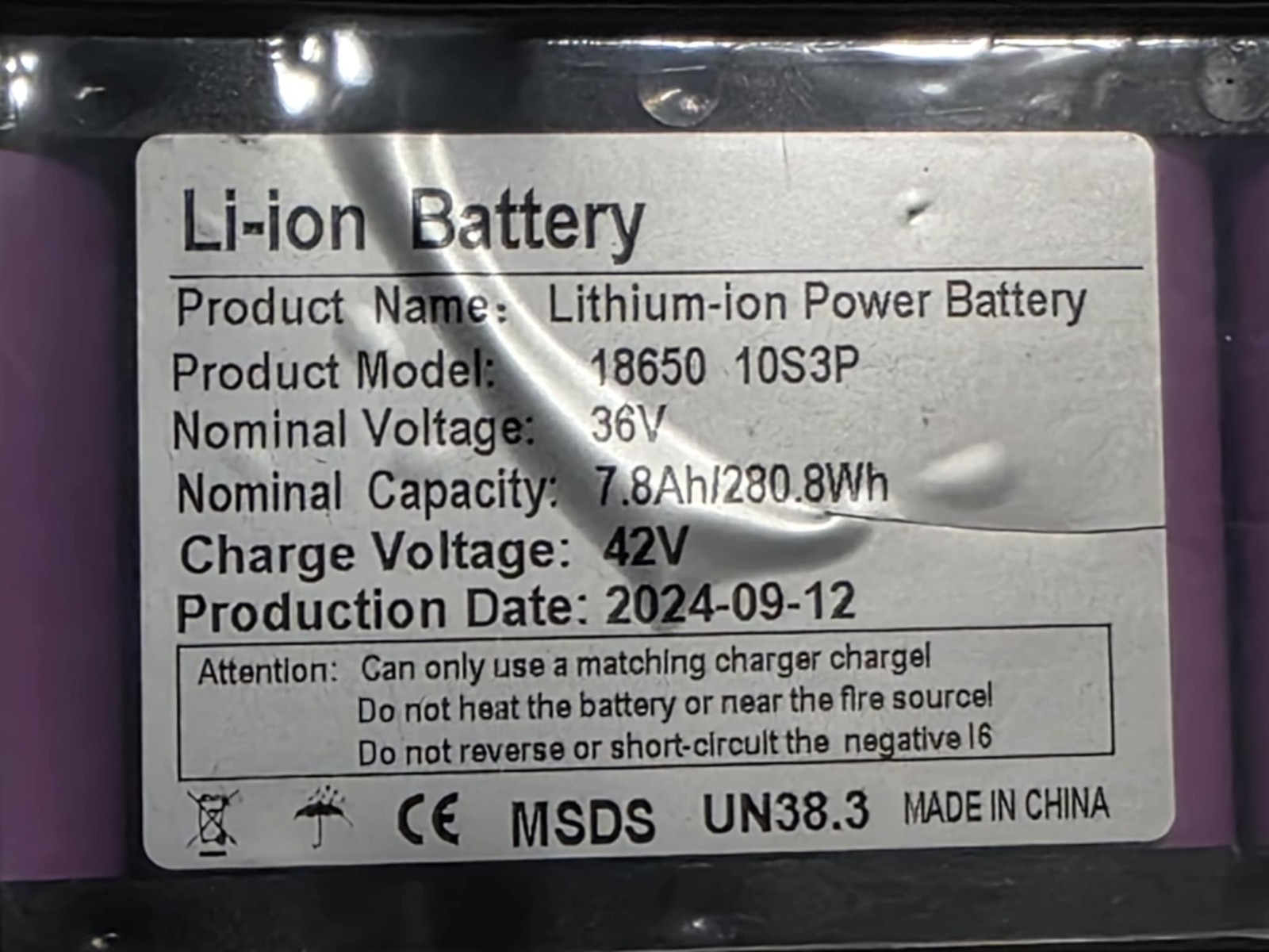 Keenso Battery Pack M365 Scooter 36V 7800mah Battery Pack Only Replacement