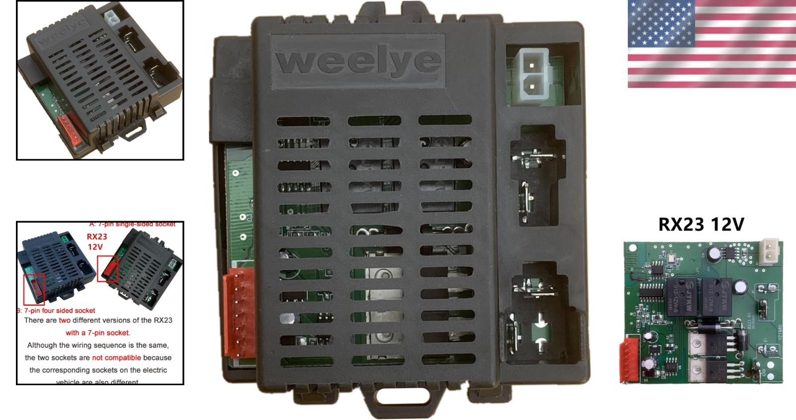 RX23 12V A Control Box Receiver for Children’s Electric Ride-On Vehicles