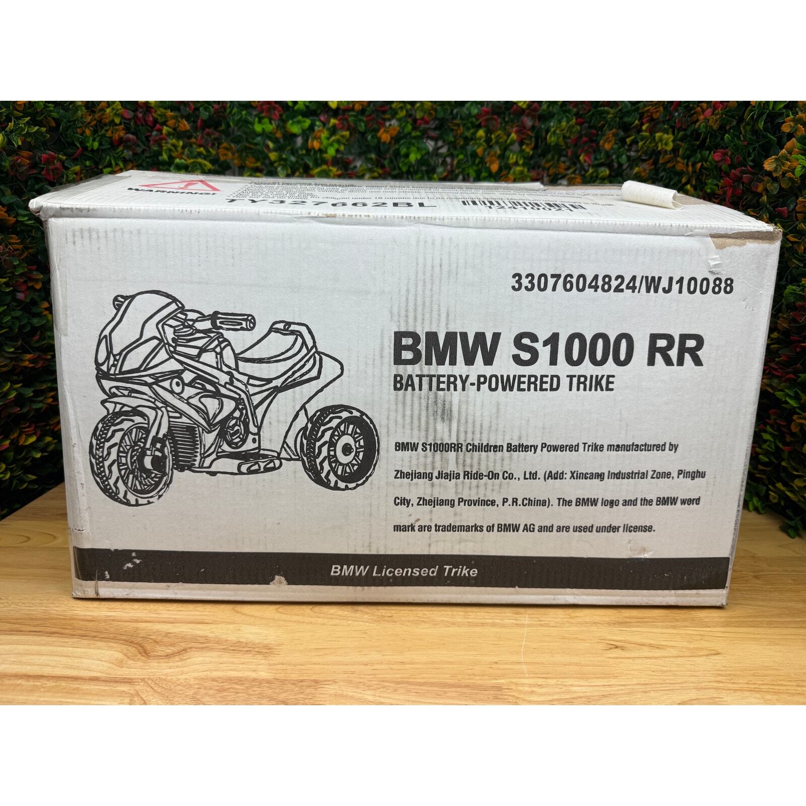 BMW S1000RR Motorcycle Trike Childrens Ride-On Bike Black Red White Bred NEW NIB