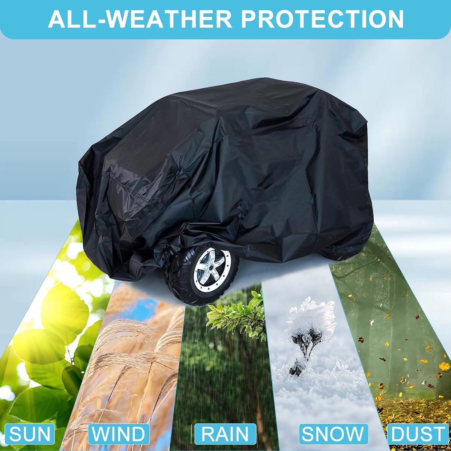 Waterproof Cover for Children’s Ride-On Cars – 52″ L x 28″ W x 24″ H