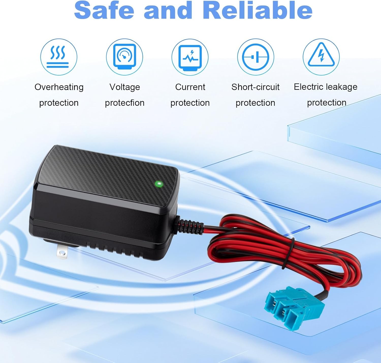 12V Battery Charger for Ride On Toy Car Tractor Gator RZR Replacement Power
