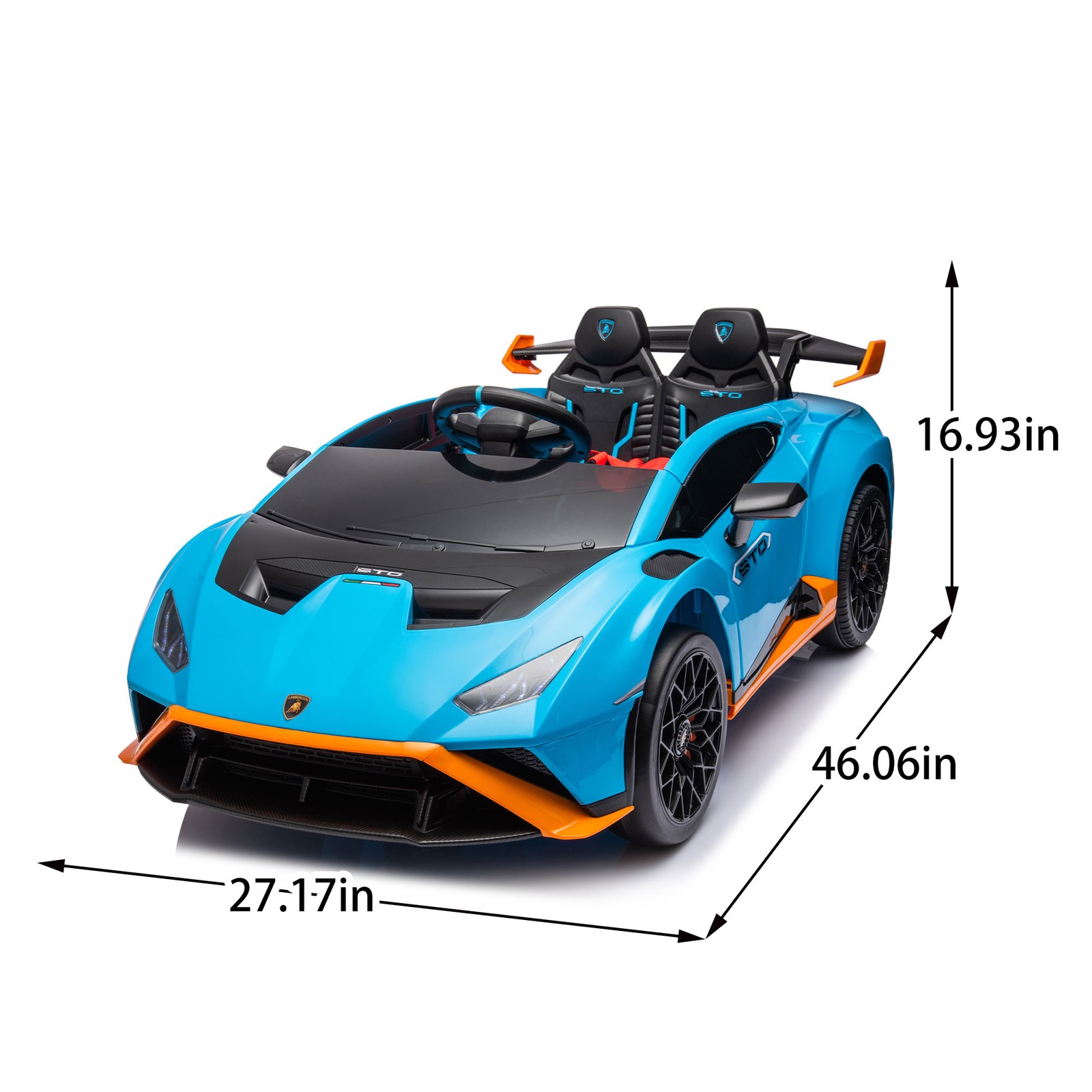 Lamborghini Huracan Sto 24V Electric Kids Ride On Car Drift Feature LED Lights