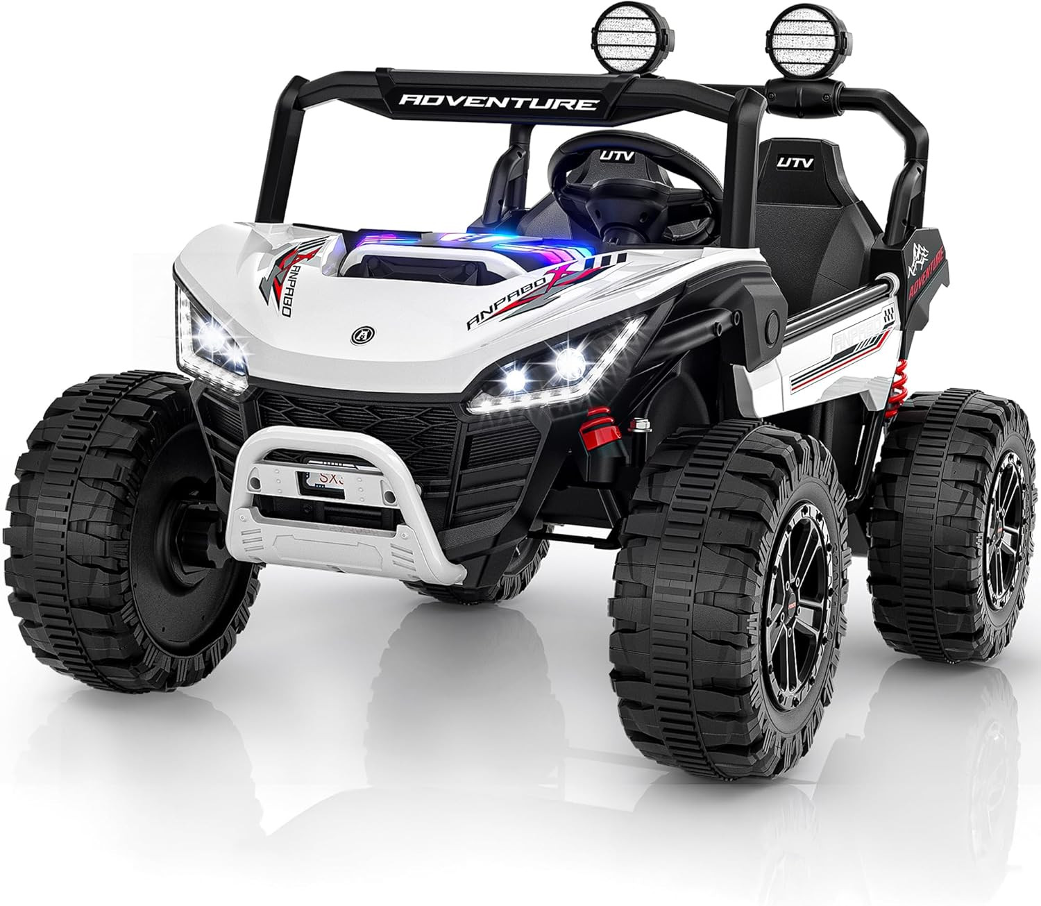 ANPABO 24V Ride on Toys for Big Kids, 2 Seater Ride on Car, 4X200W Kids Electric
