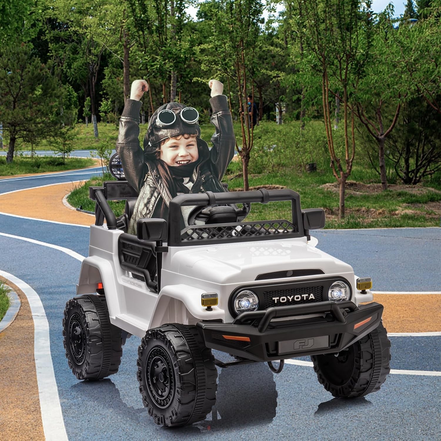 Toyota Licensed Ride-On Car 12V for Children 3-8 LED Lights MP3 Player Remote