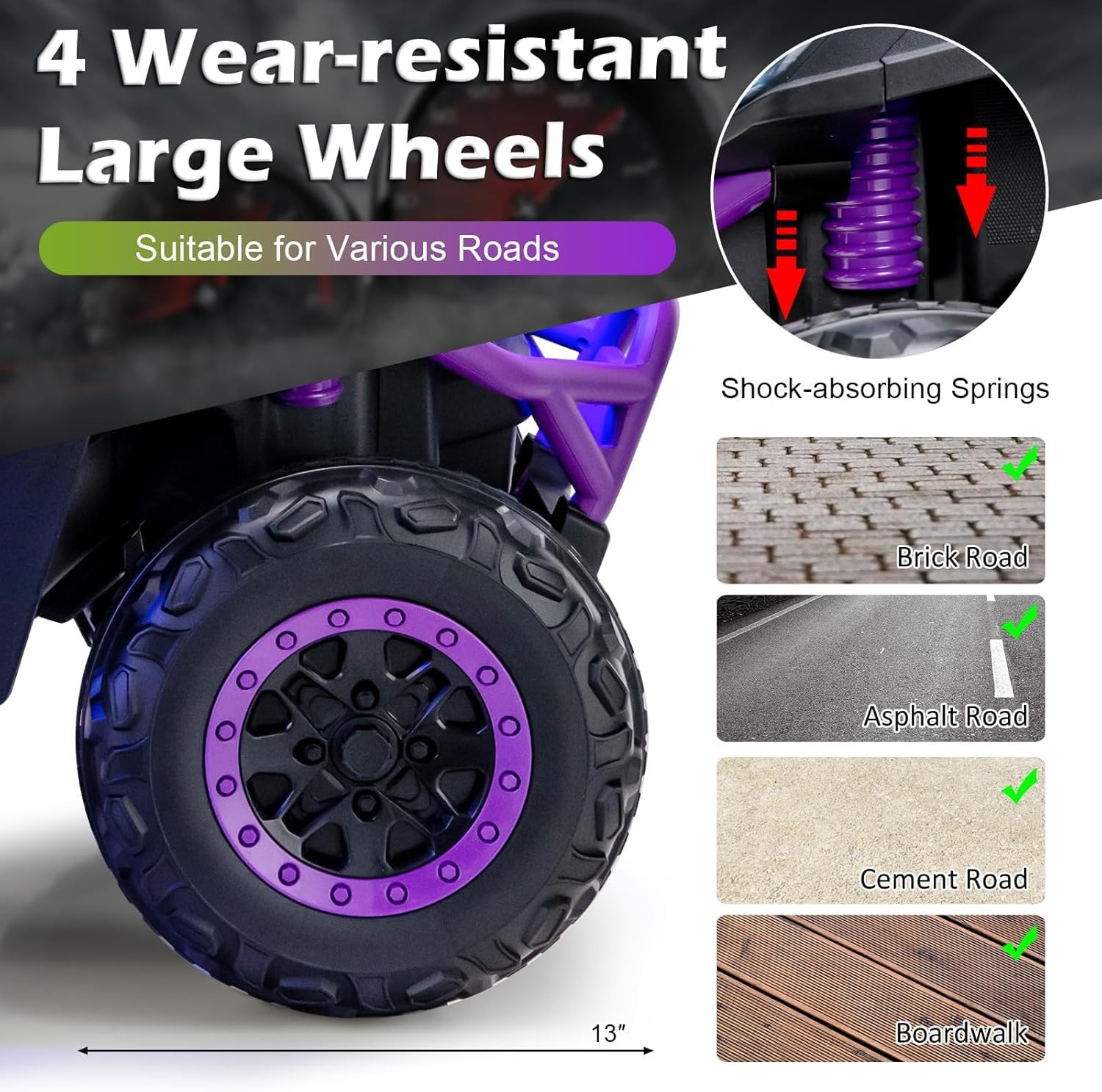 2 Seater Ride on Car for Kids, 12V UTV Kids’ Electric Vehicles with Remote Contr