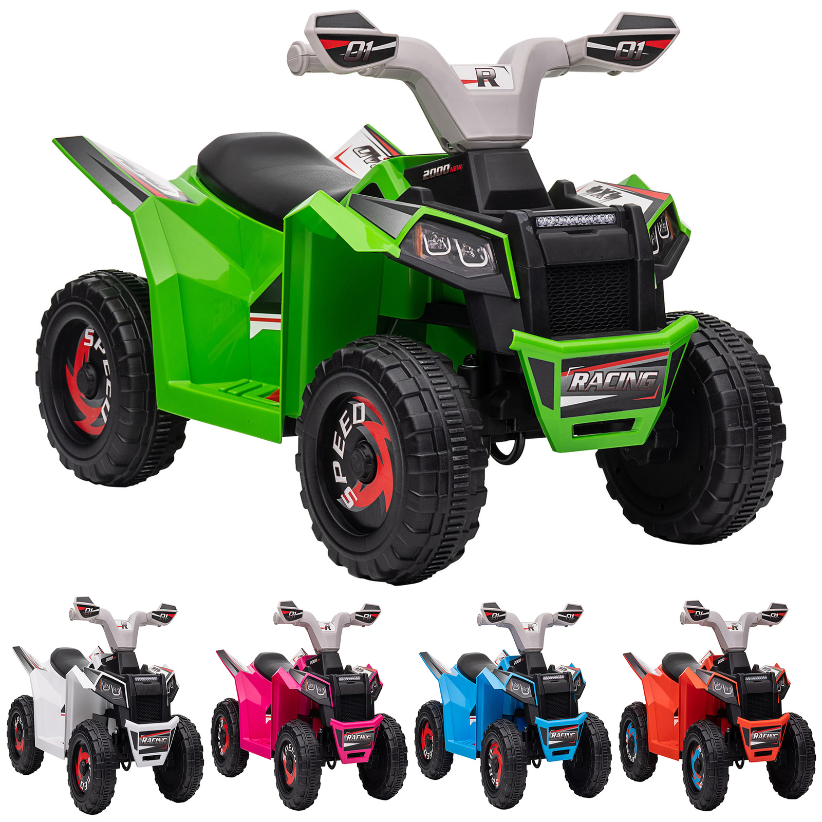 Kids ATV Quad Car, 6V Four-Wheeler w/ Forward Backward