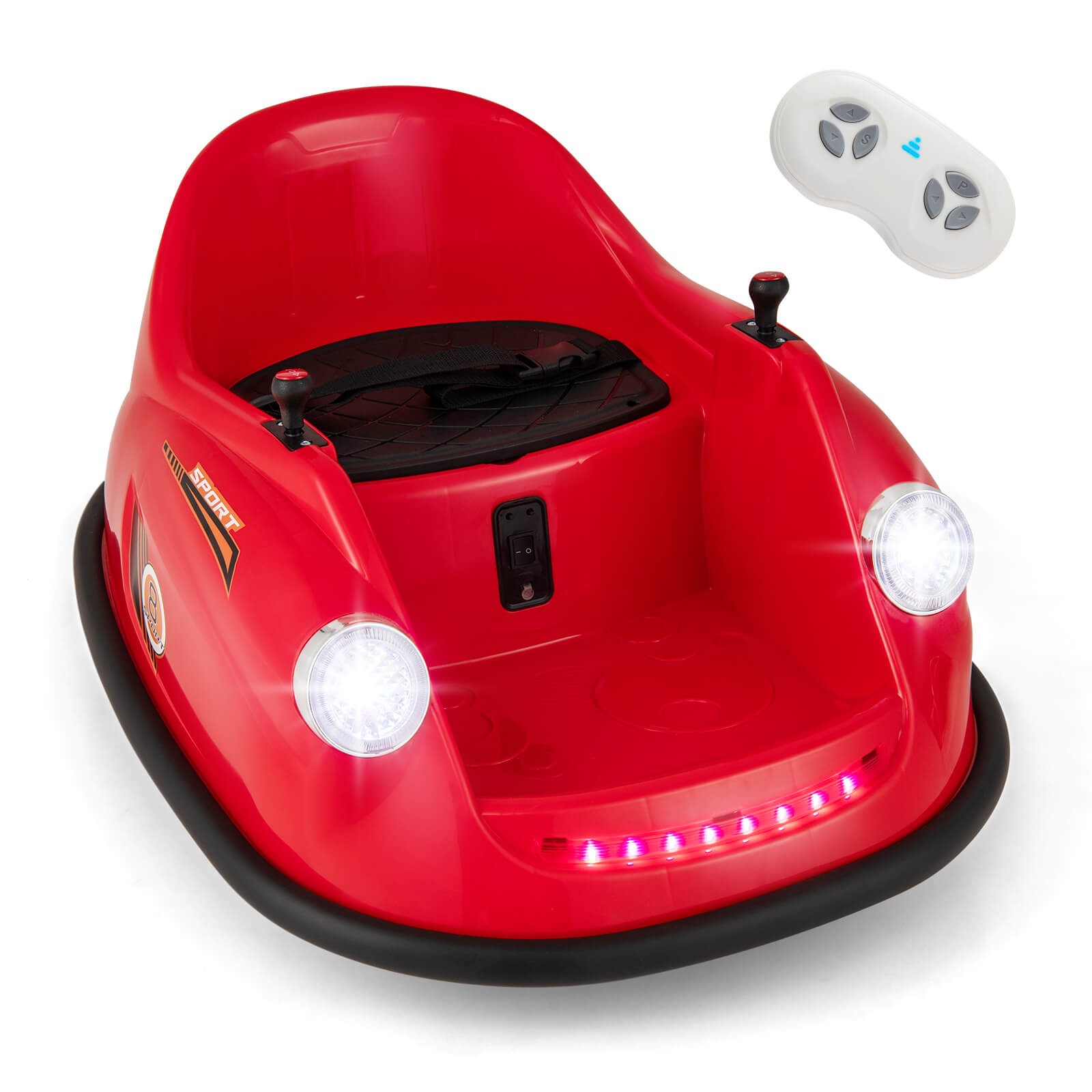 Ride on Bumper Car for Kids with Remote Control 360 Degree Spin LED Light